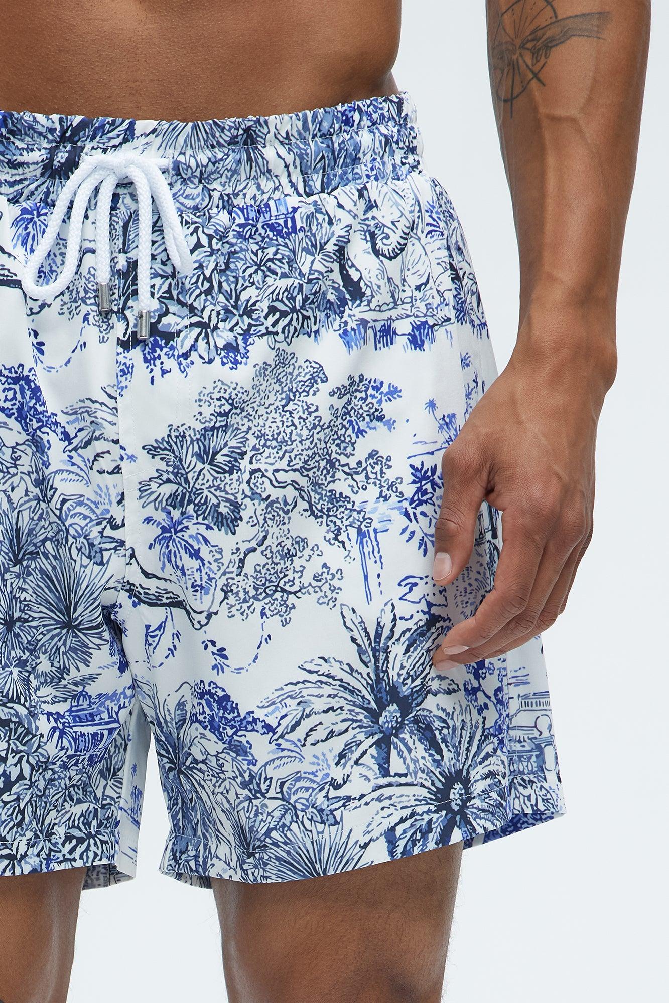 Subtle Jungle Swim Mid Trunk - White/combo Product Image