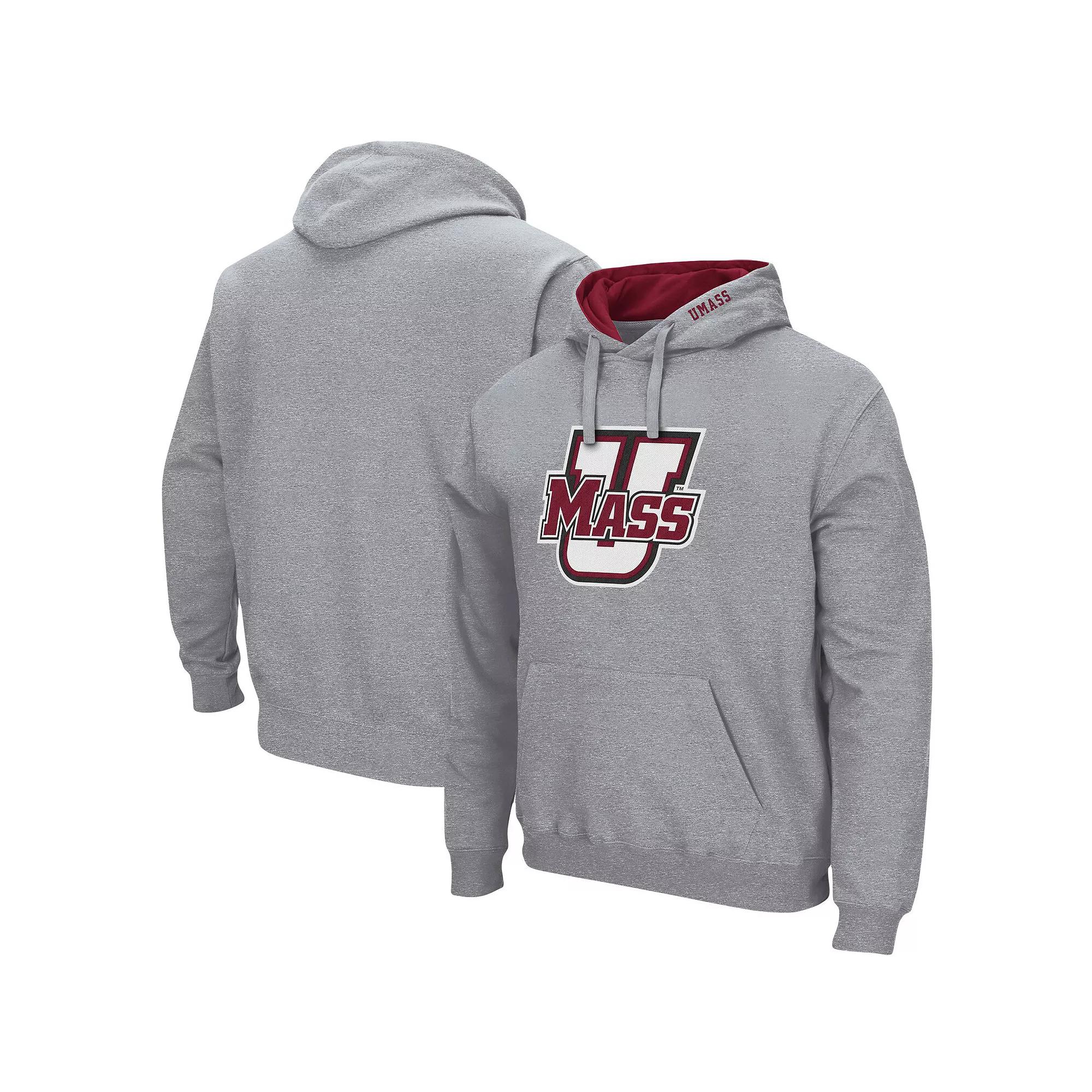 Men's Colosseum Heathered Gray Missouri State University Bears Arch and Logo Pullover Hoodie, Size: Small, Mos Grey Product Image