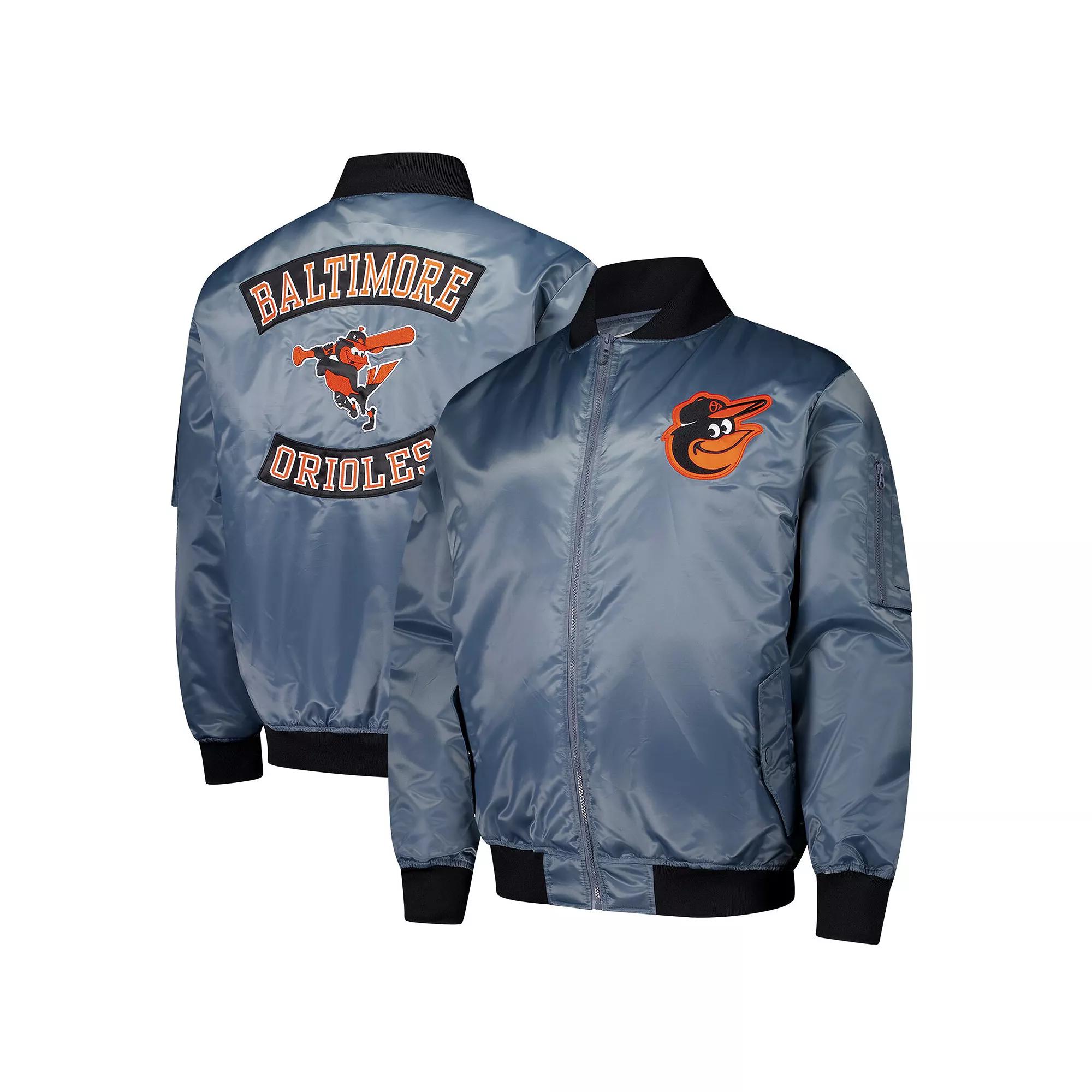 Men's Profile Charcoal Baltimore Orioles Big & Tall Full-Zip Bomber Jacket,  Product Image