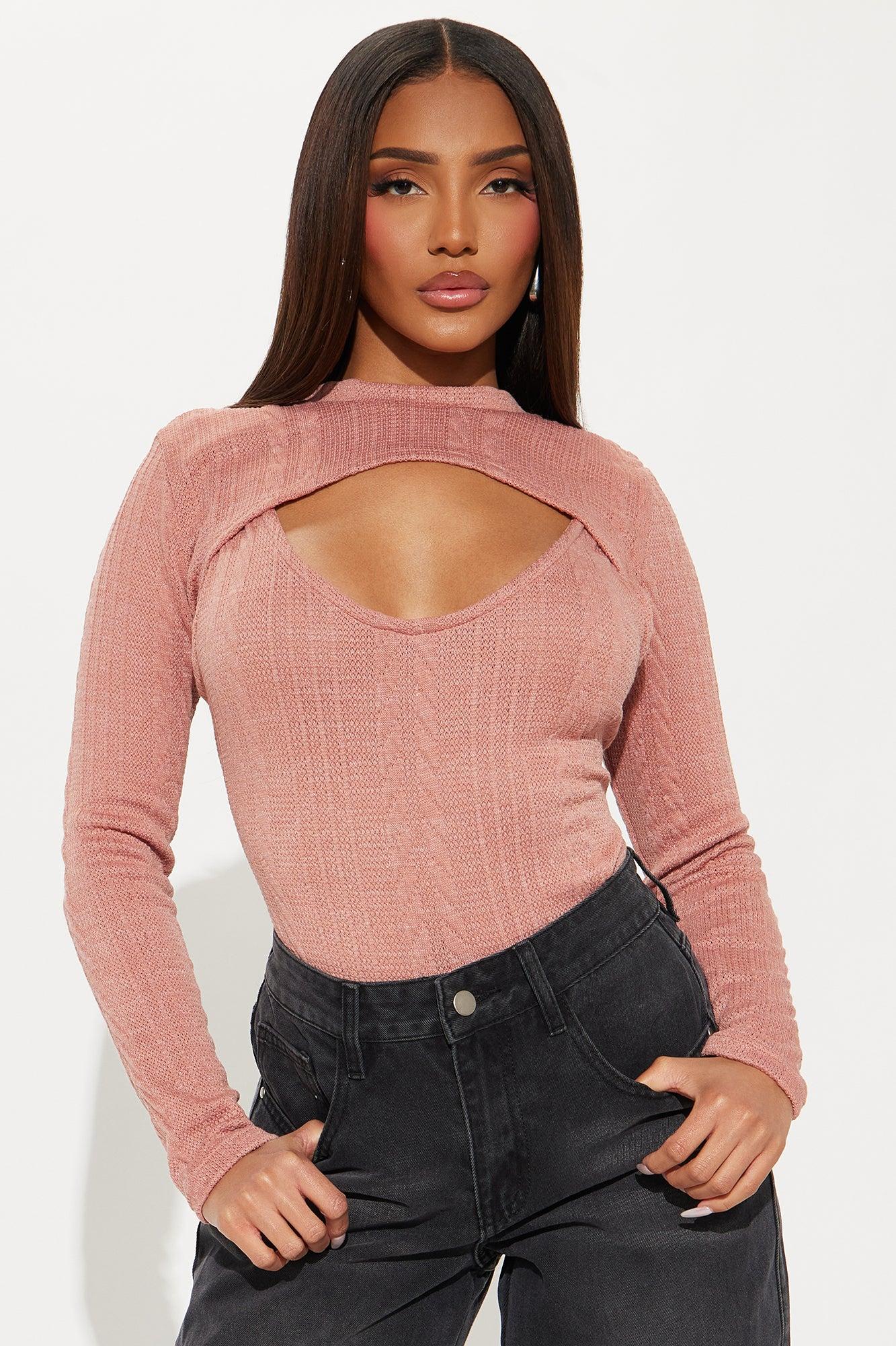 Miley Two Piece Bodysuit - Mauve Product Image