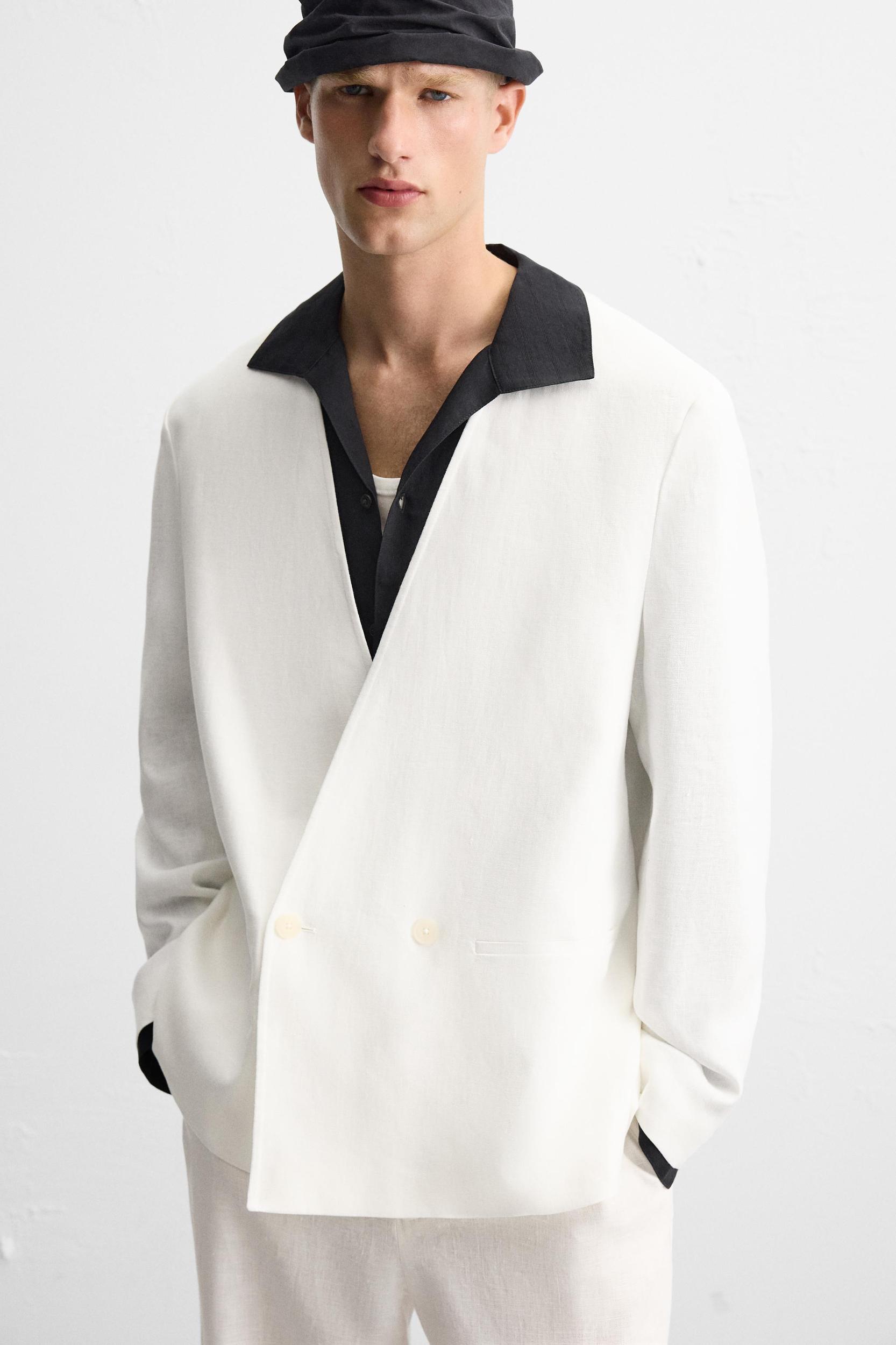 100% LINEN SUIT BLAZER Product Image