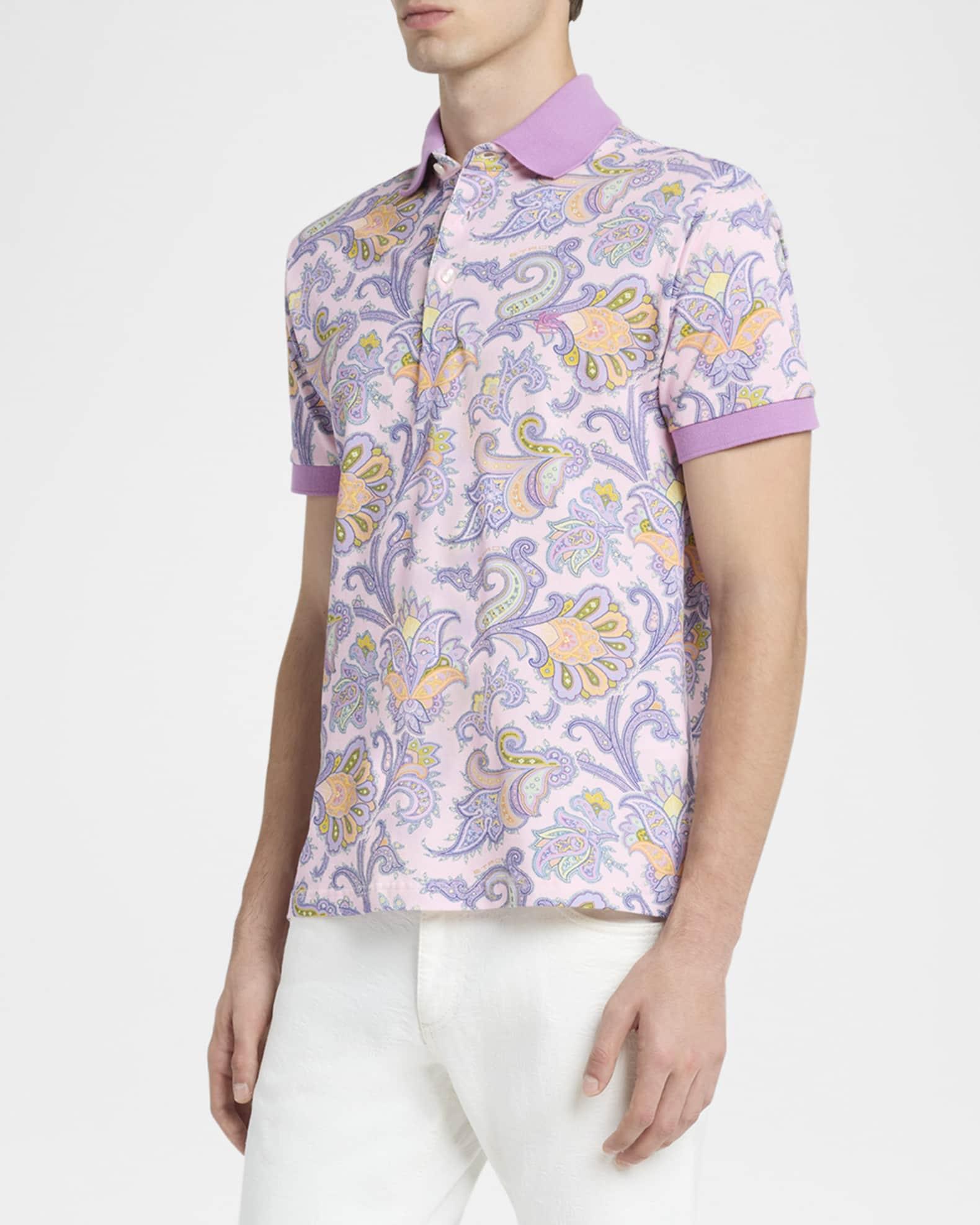 Men's Paisley Polo Shirt Product Image