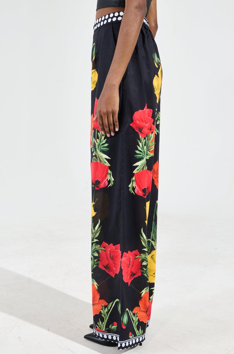 BELLADONNA SATIN PALAZZO PANTS Product Image