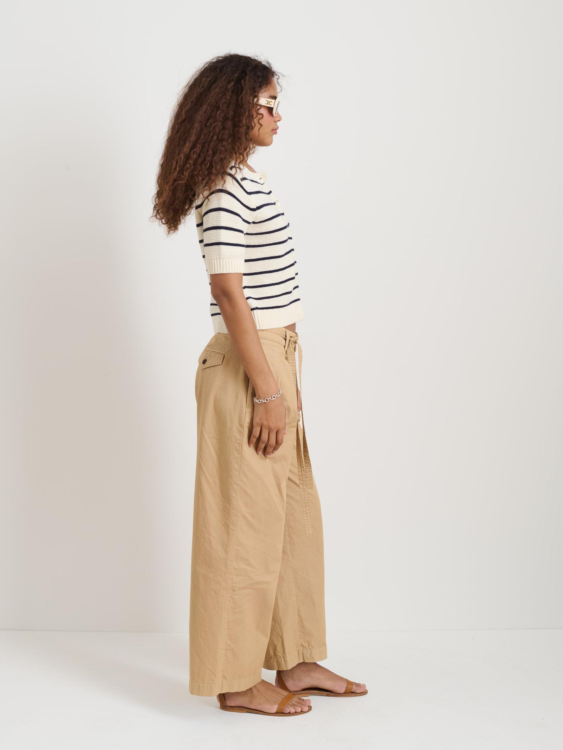 Elle Striped Sweater in Cotton Linen Product Image