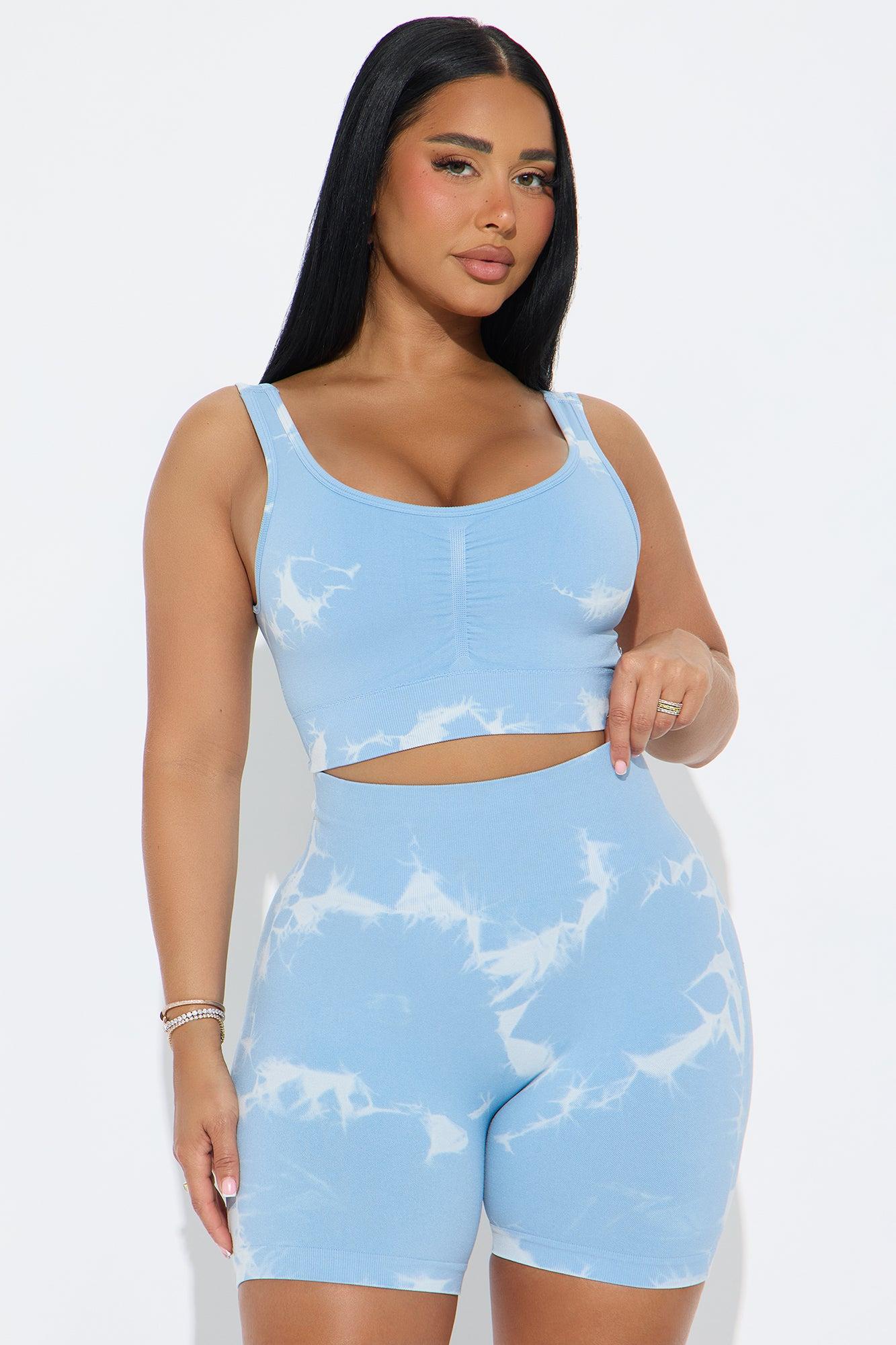 Cassie Seamless Short Set - Blue Female Product Image