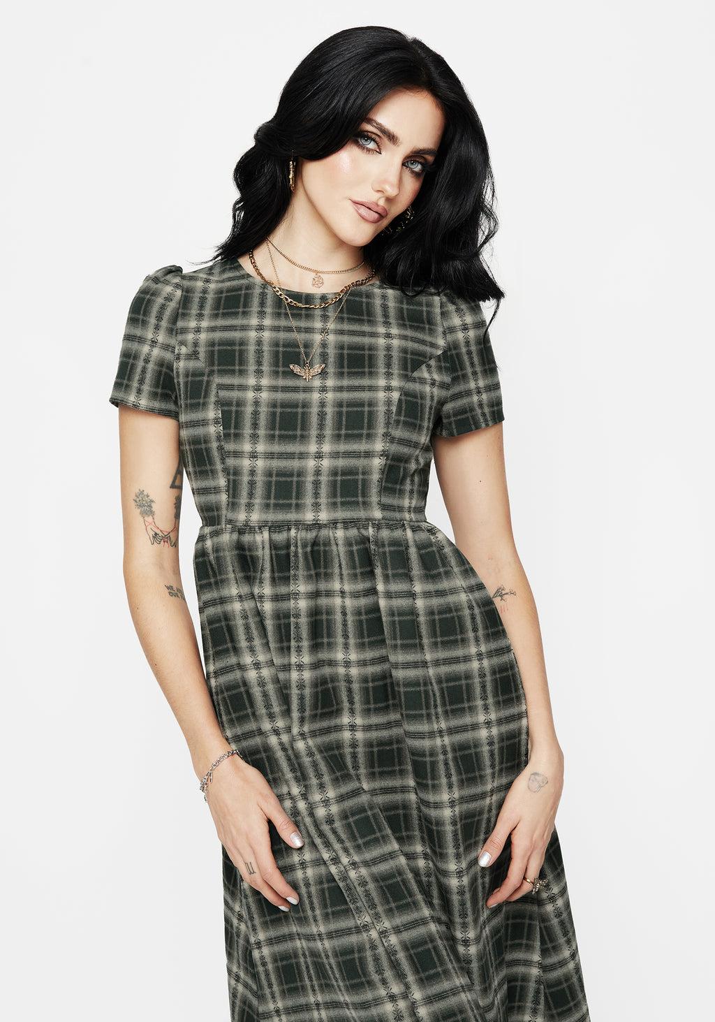 Tulisa Check Midi Dress Product Image