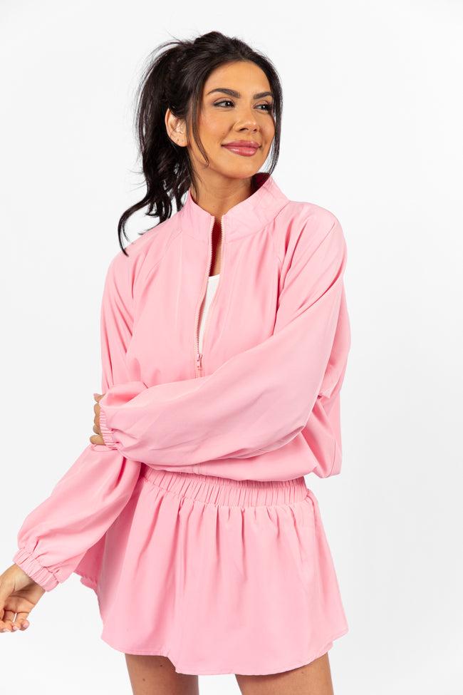 On The Daily Light Pink Full-Zip Windbreaker FINAL SALE Product Image