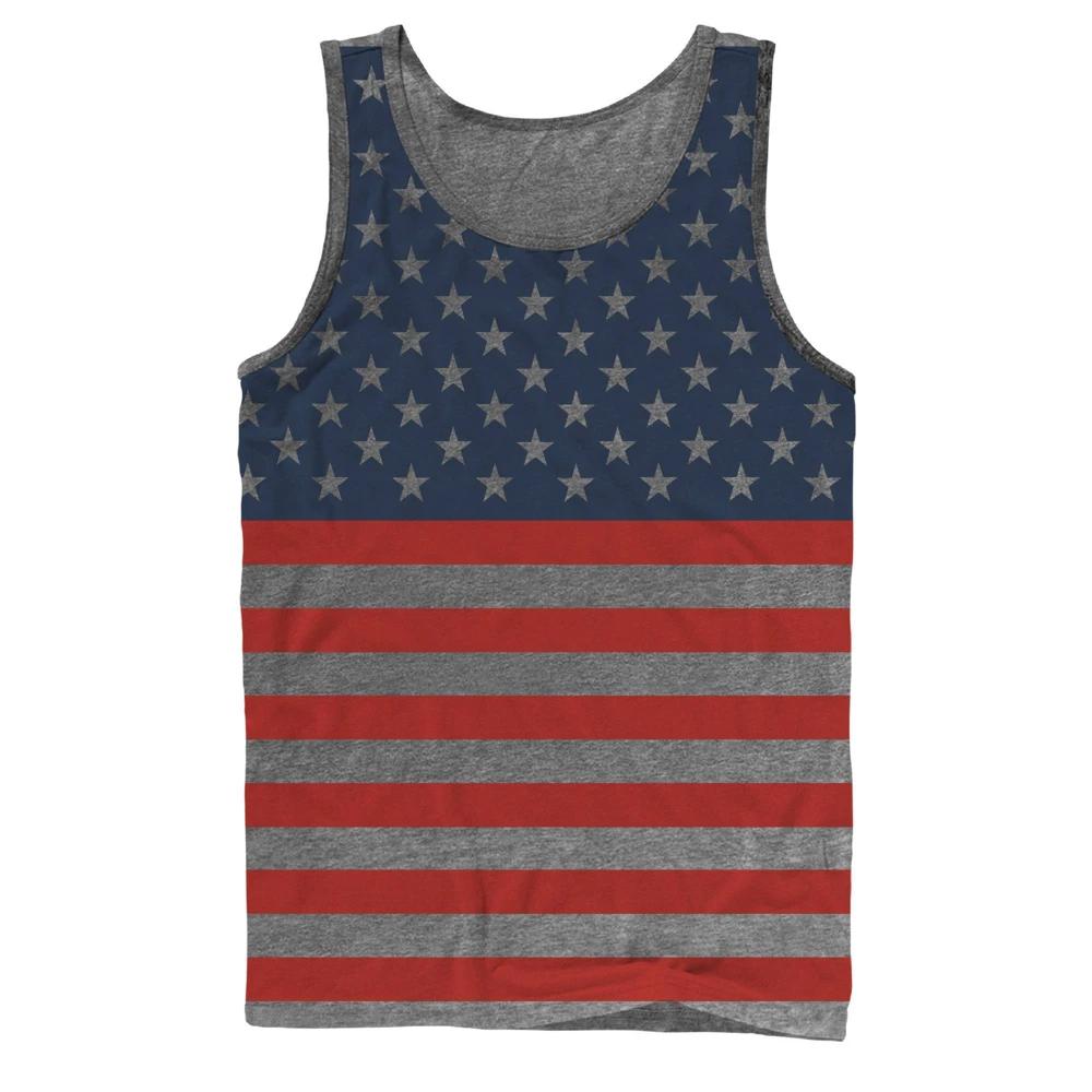 Men's Americana Tank Top - Red/Gray/Blue Product Image