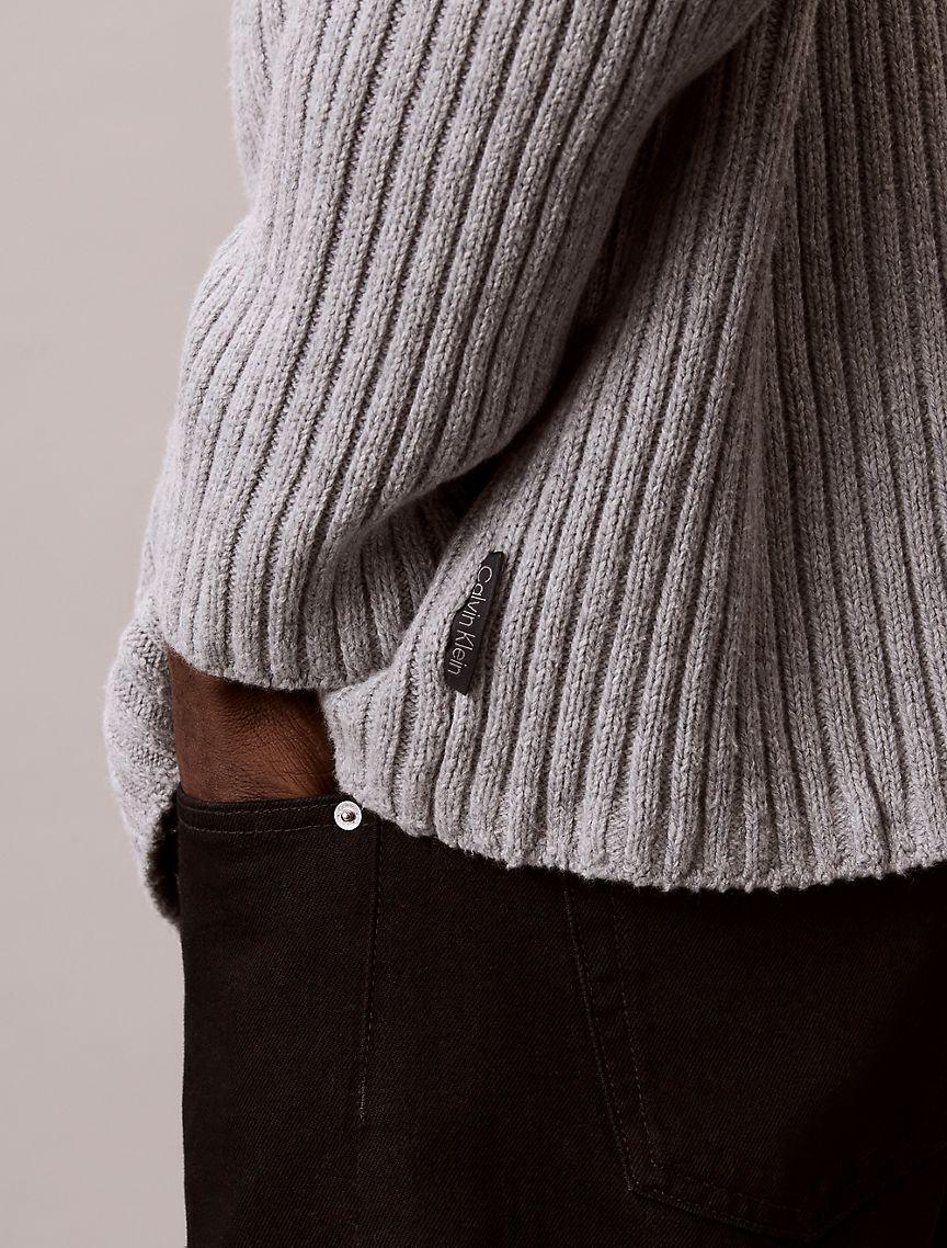 Cotton Blend Ribbed Cardigan Product Image