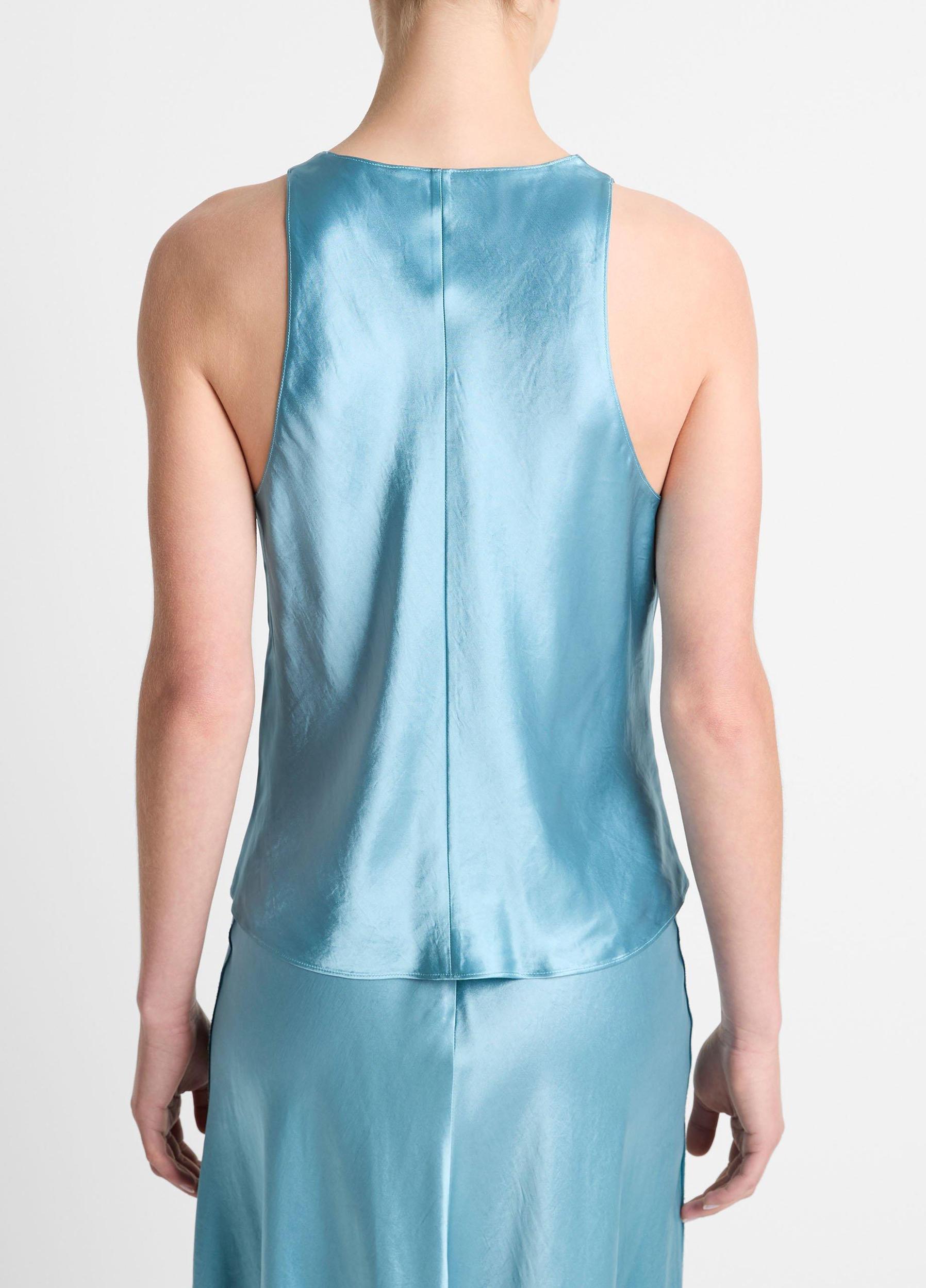 Womens Satin Surplice Tank Product Image