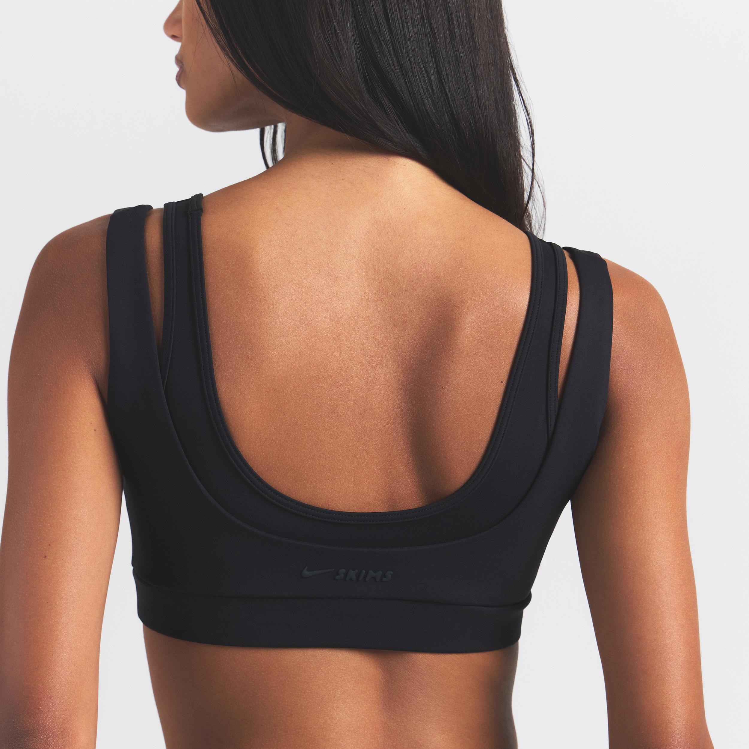 Nike Womens SKIMS Matte Double-Strap Scoop Bra | BRSPT6022W-OBD Product Image
