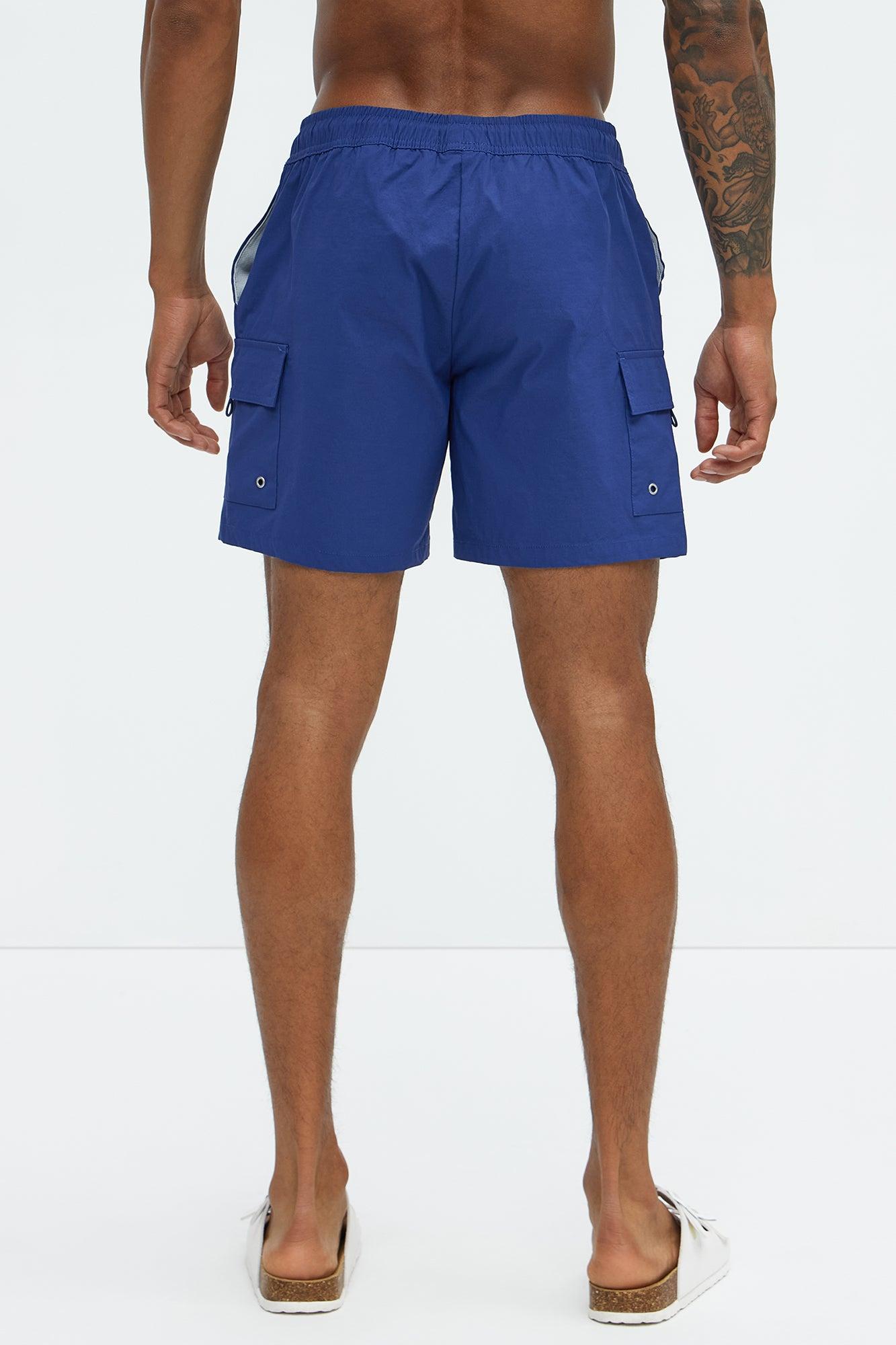 Caleb Cargo Swim Classic Trunk - Navy Product Image