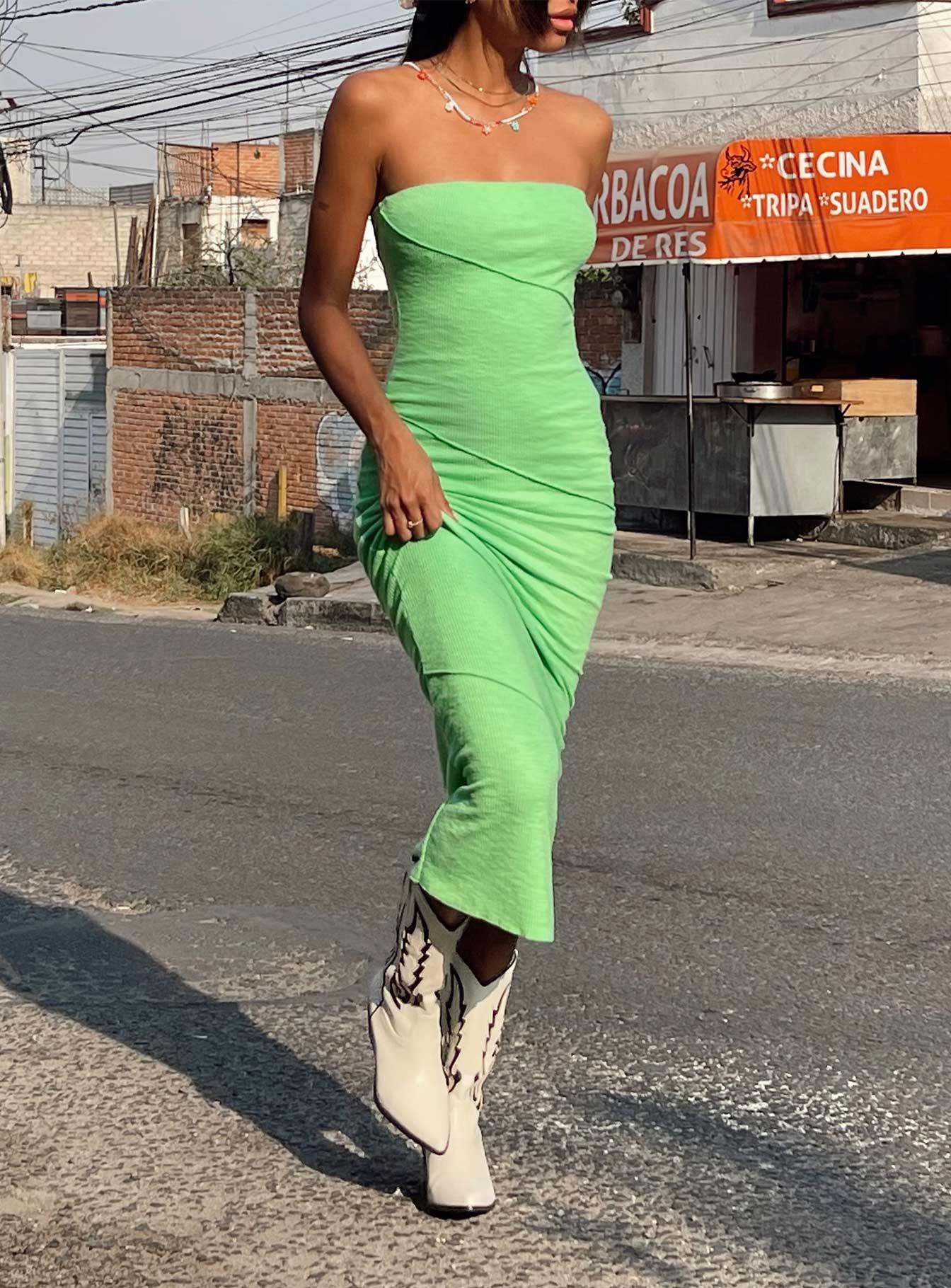 Oscar Midi Dress Green Product Image