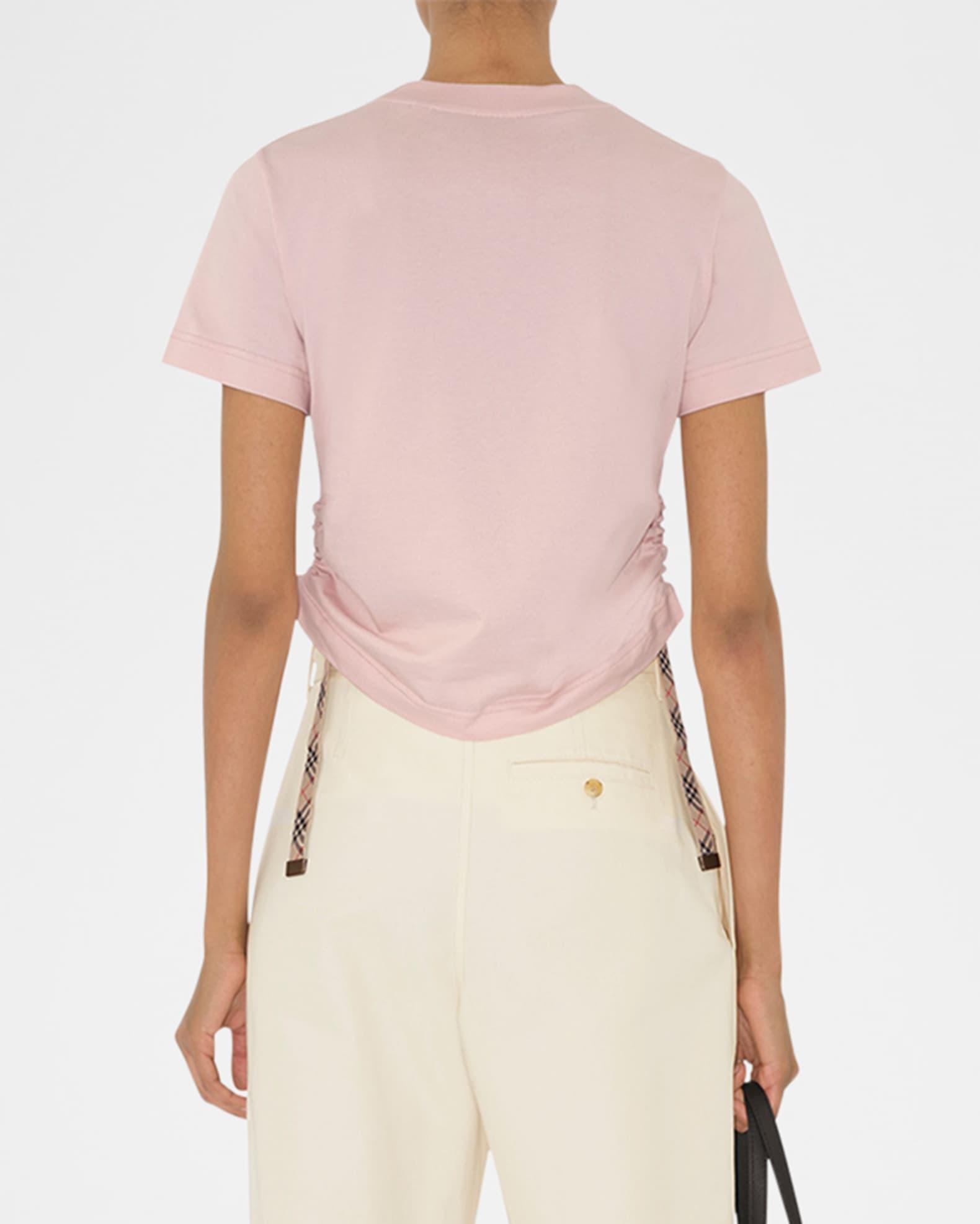 Drawstring Ruched Crop T-Shirt Product Image