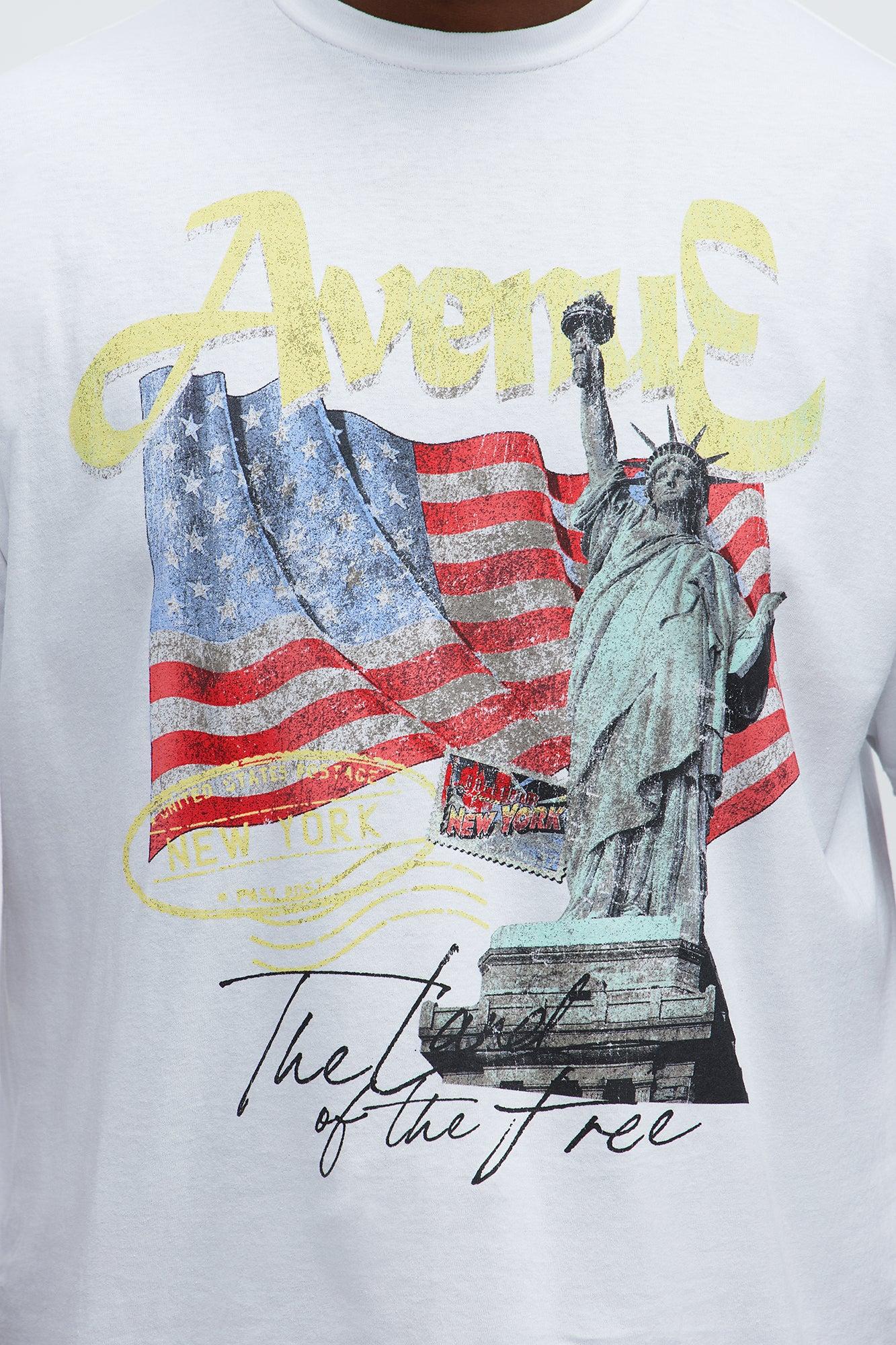 Land Of The Free Short Sleeve Tee - White Male Product Image