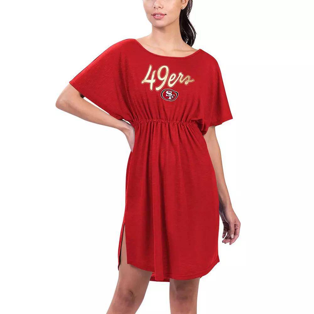 Women's G-III 4Her by Carl Banks Scarlet San Francisco 49ers Versus Swim Cover-Up,  Product Image