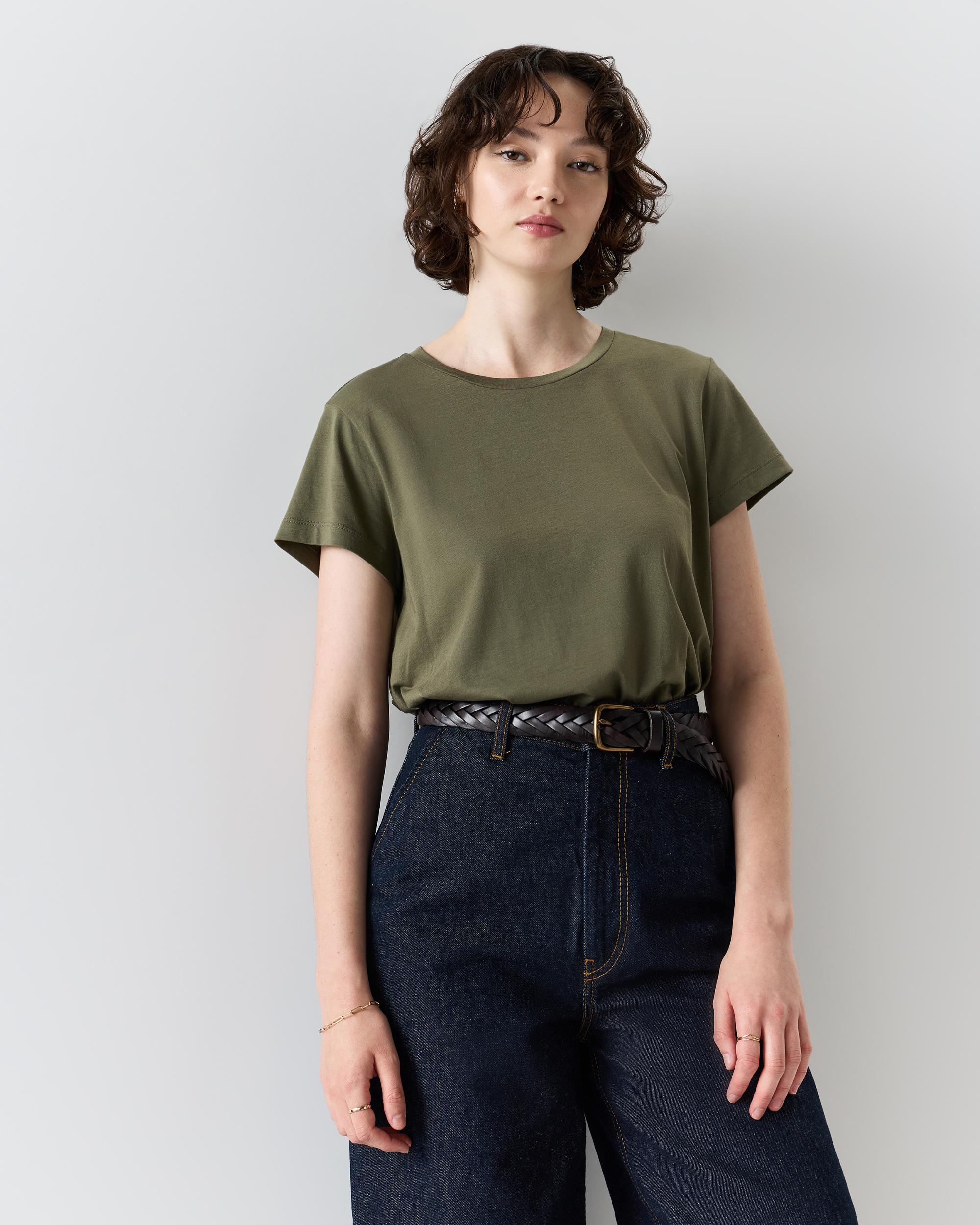 Quince | Women's Cotton Modal Crew Neck Swing T-Shirt Size XL, Cotton/Modal Product Image