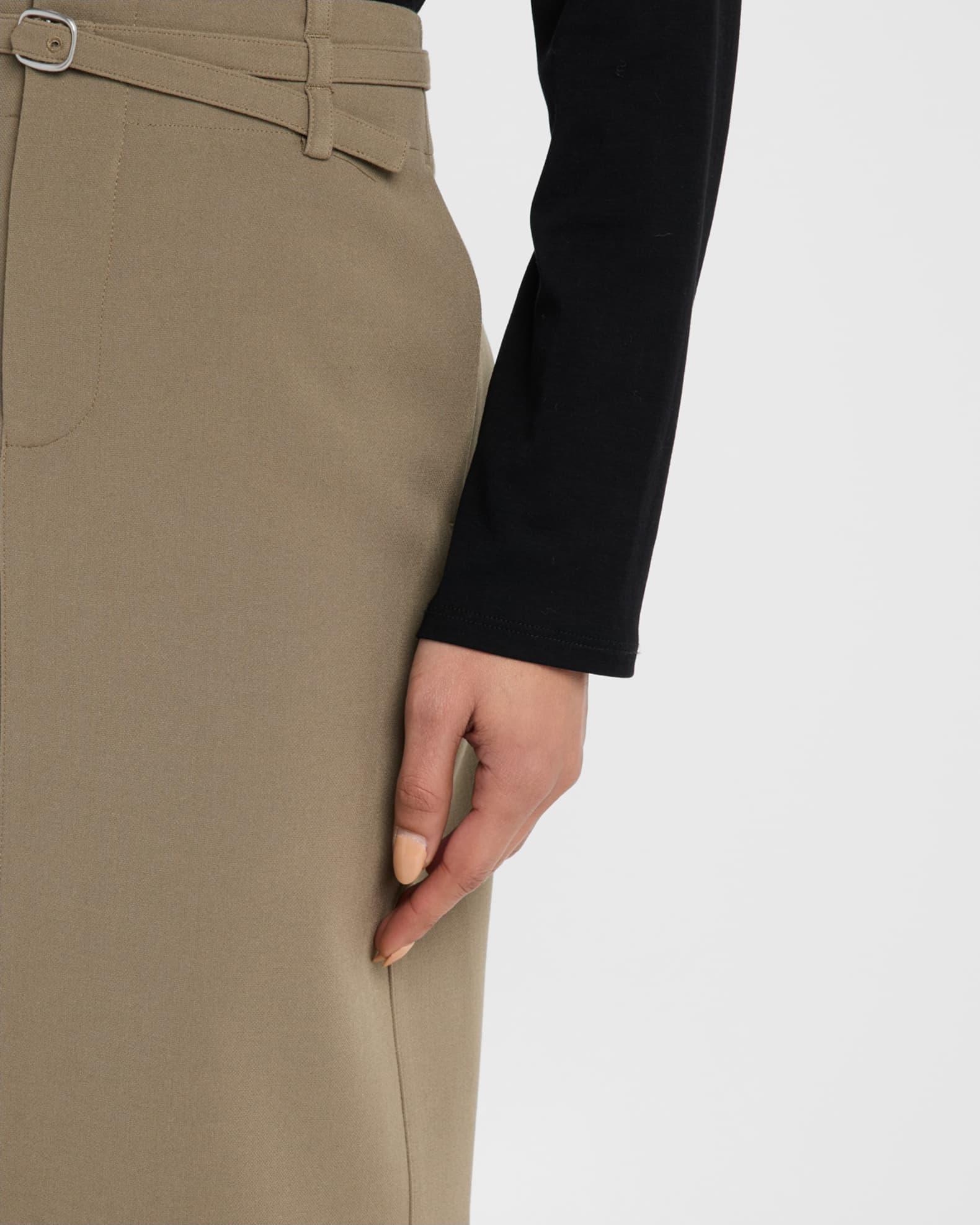 Belted Midi Pencil Skirt Product Image