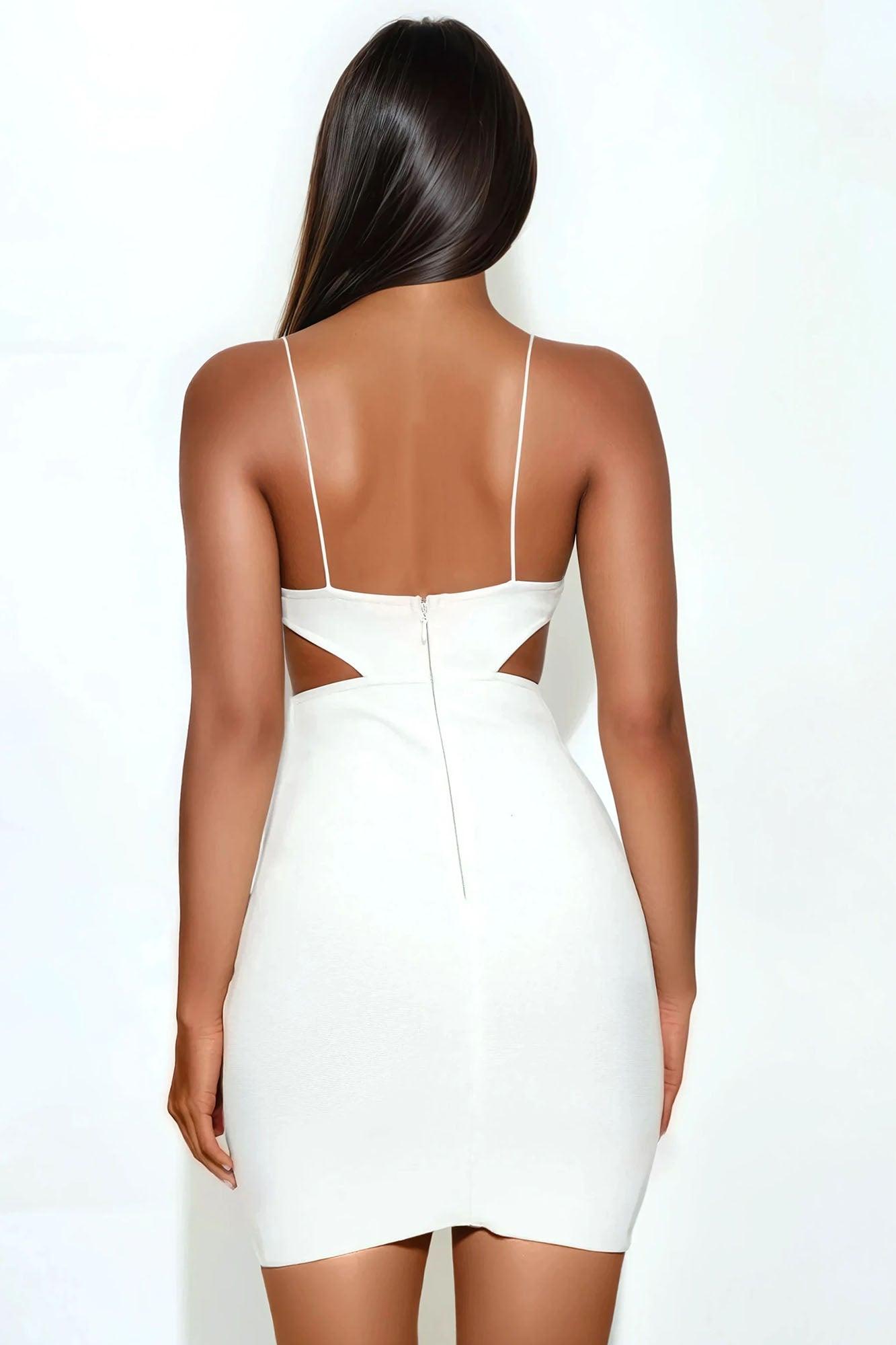 Soleil Bandage Mini Dress - White Product Image