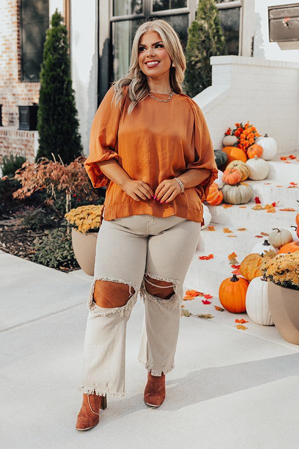 Across The World Shift Top In Rust Curves Product Image