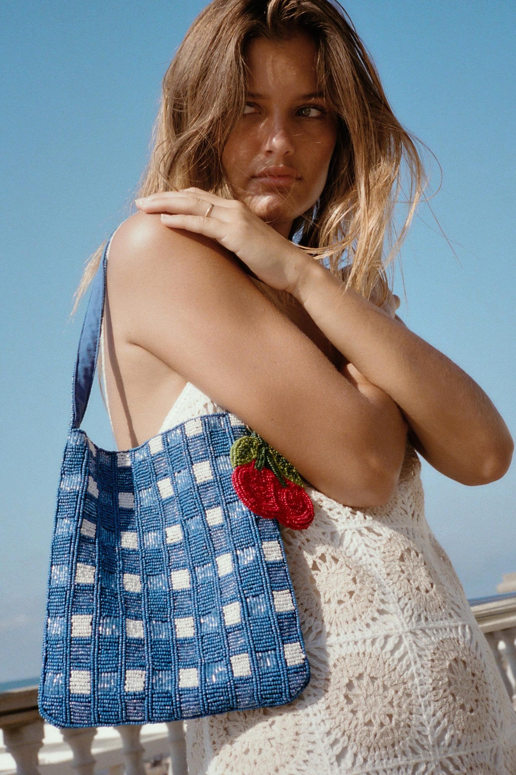 FANTASY BEADED MINI BUCKET BAG Product Image