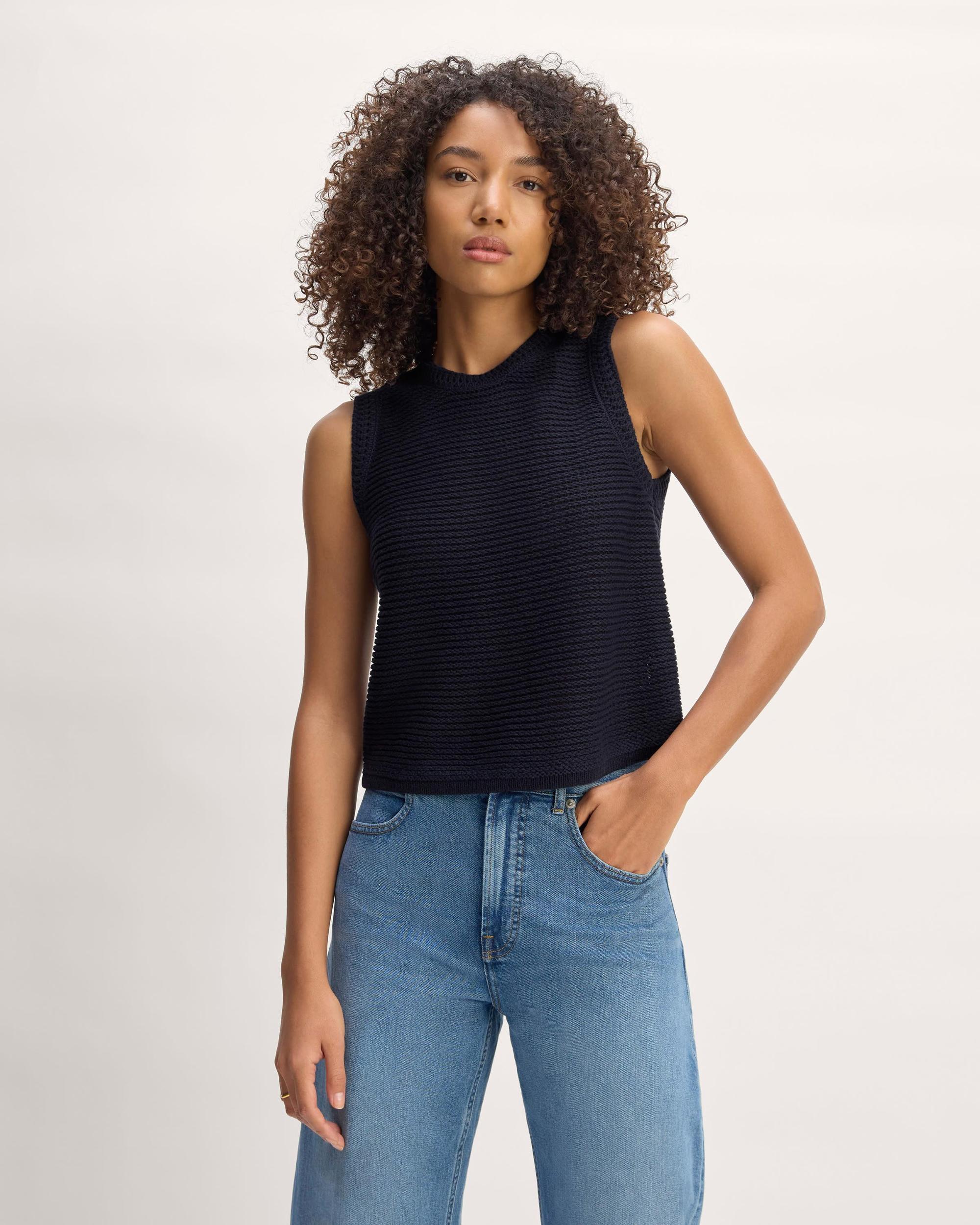 Womens Organic Cotton Open-Stitch Tank by Everlane Product Image