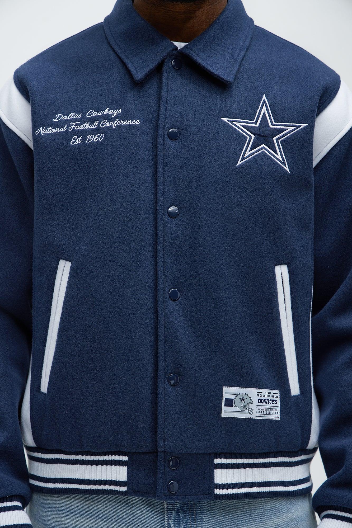 Cowboys Air Supremacy Jacket - White/Blue Male Product Image