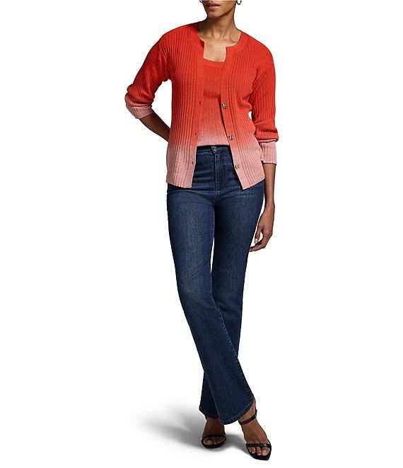 NIC + ZOE Luxe Rib Knit Ombre Square Neck Sleeveless Tank Product Image