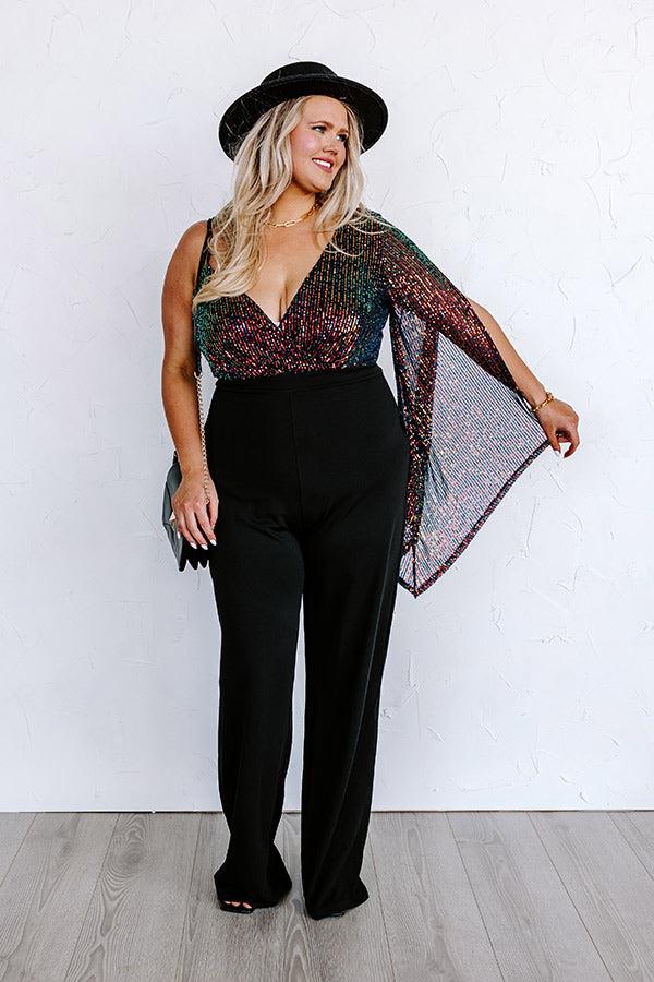 Elegant Essence Sequin Jumpsuit Curves Product Image