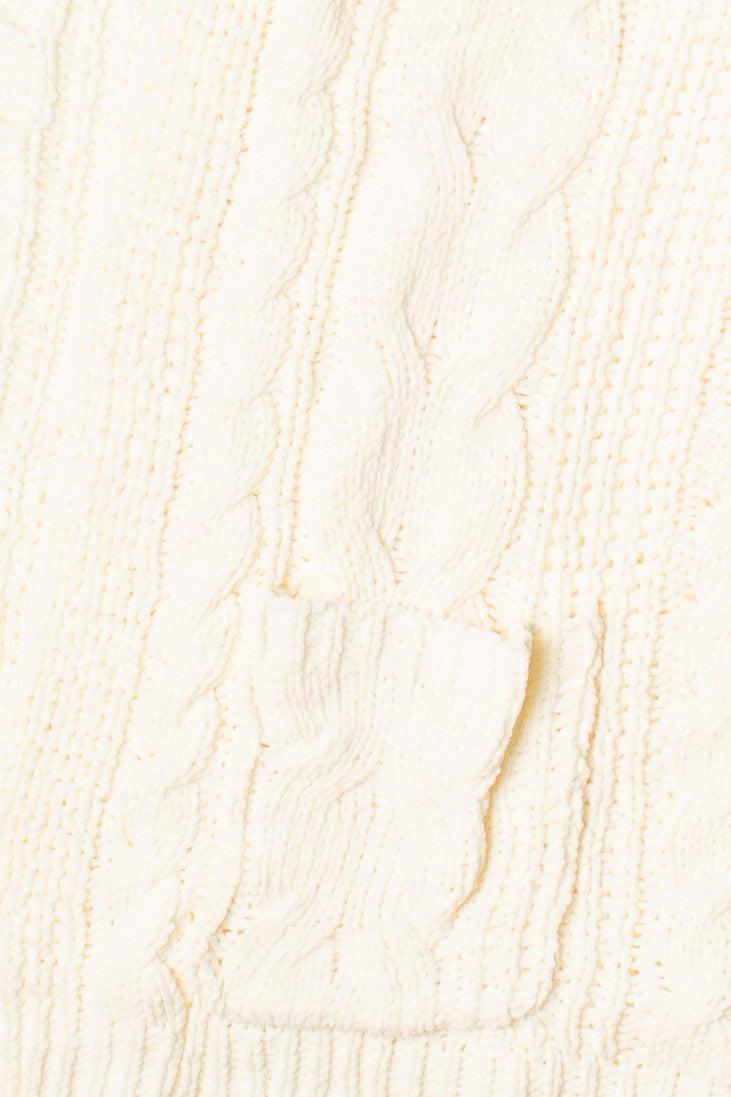 Oversized Cable Knit Open Front Cardigan Product Image