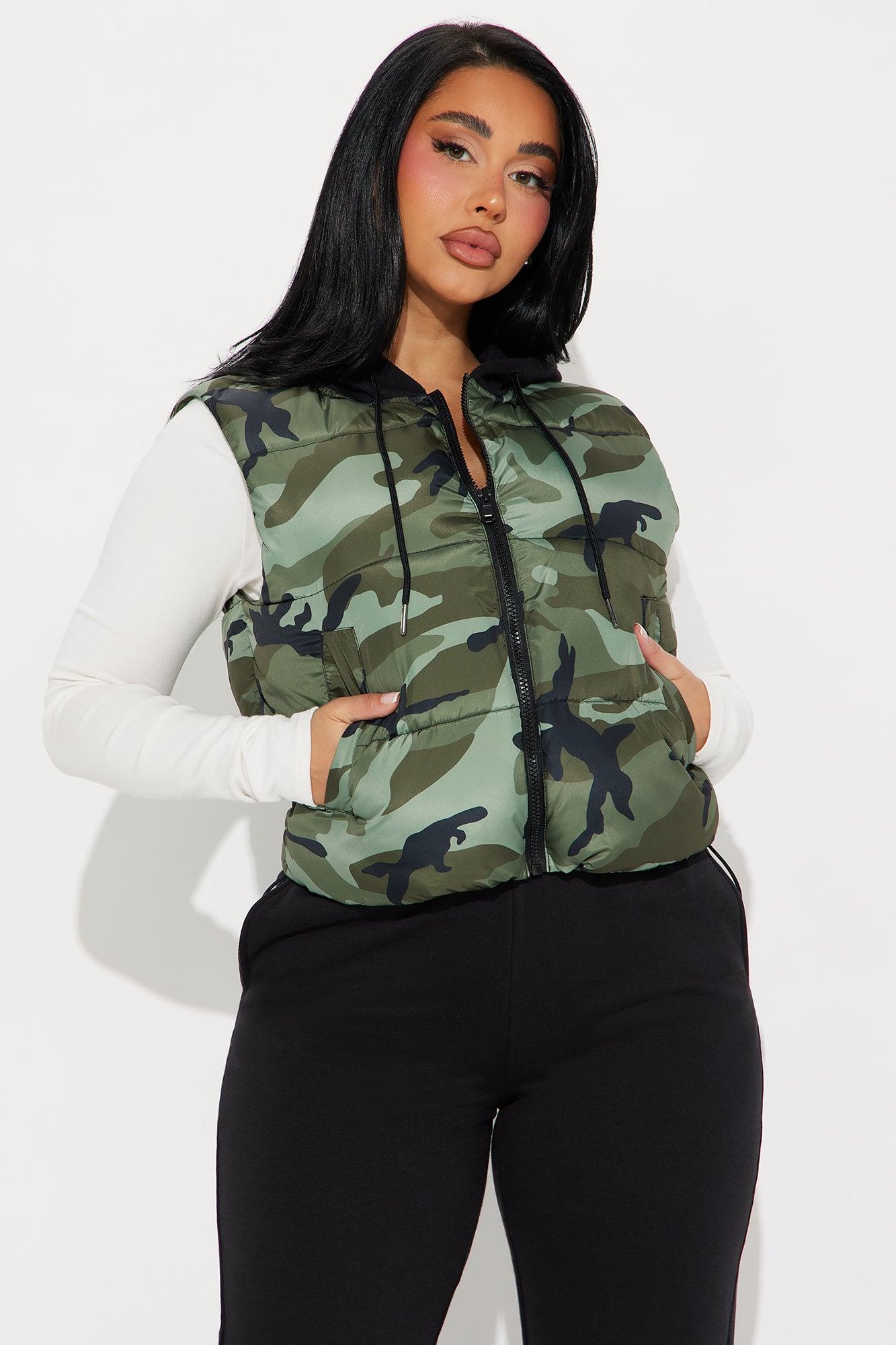 Not Seen Camo Puffer Vest Set - Camouflage Product Image