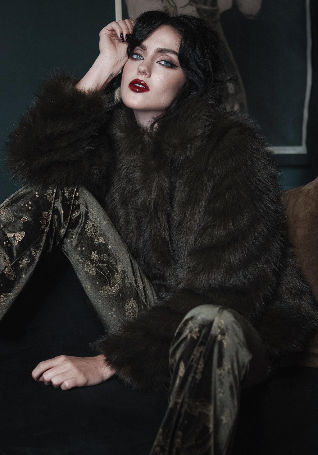 Monstrum Cropped Faux Fur Jacket Product Image