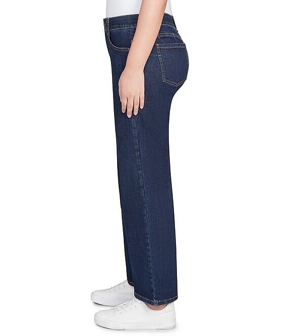 Ruby Rd. Wide-Leg Pull-On Denim Jeans Product Image