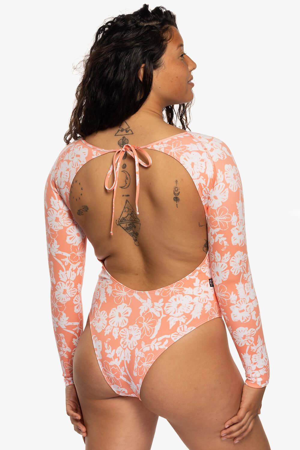 Lennon Long Sleeve Surf One Piece - Atoll Female Product Image