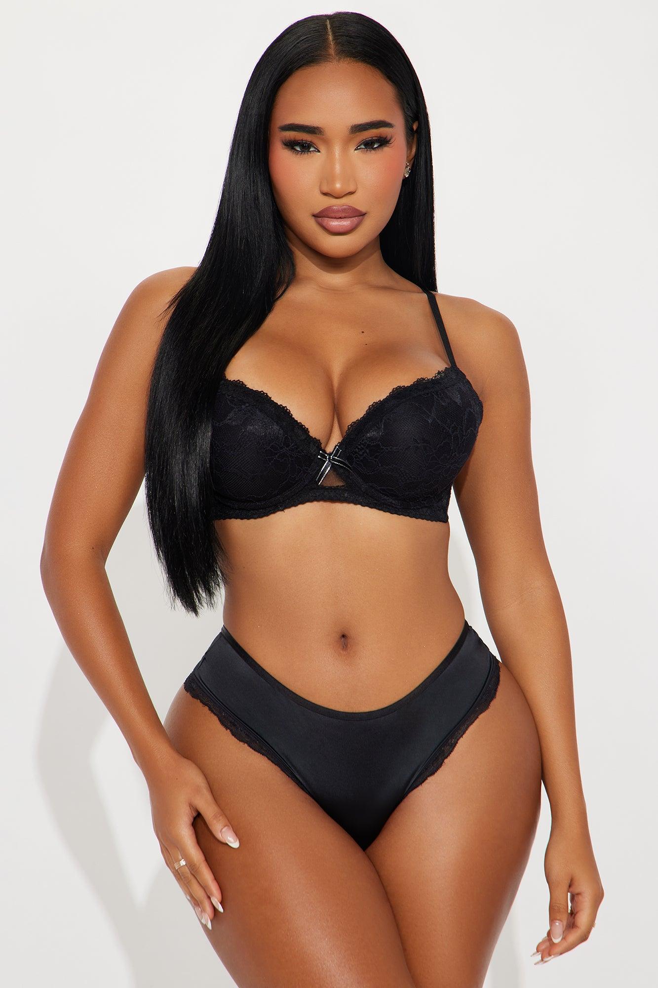 Shiny Micro Hipster with Lace Trim Keyhole - Black Product Image