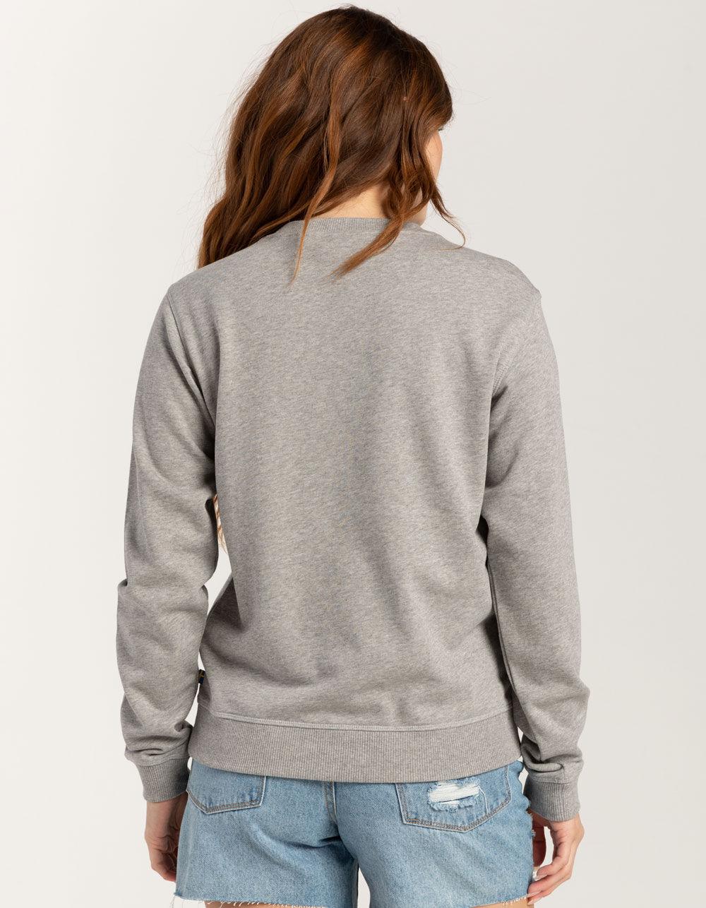 FJALLRAVEN 1960 Logo Badge Womens Crewneck Sweater - GRAY Product Image