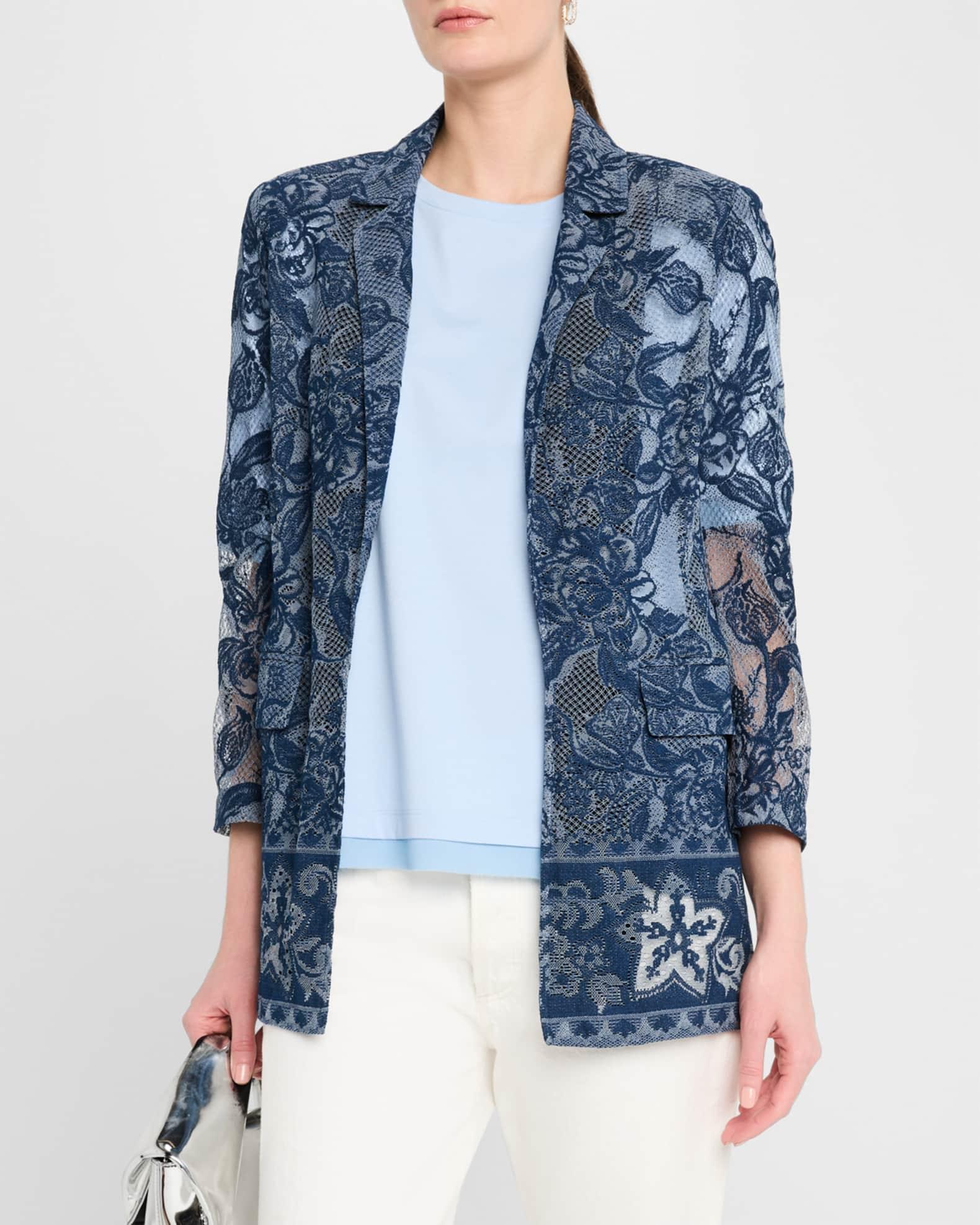 Nathalie Open-Front Floral Lace Jacket Product Image
