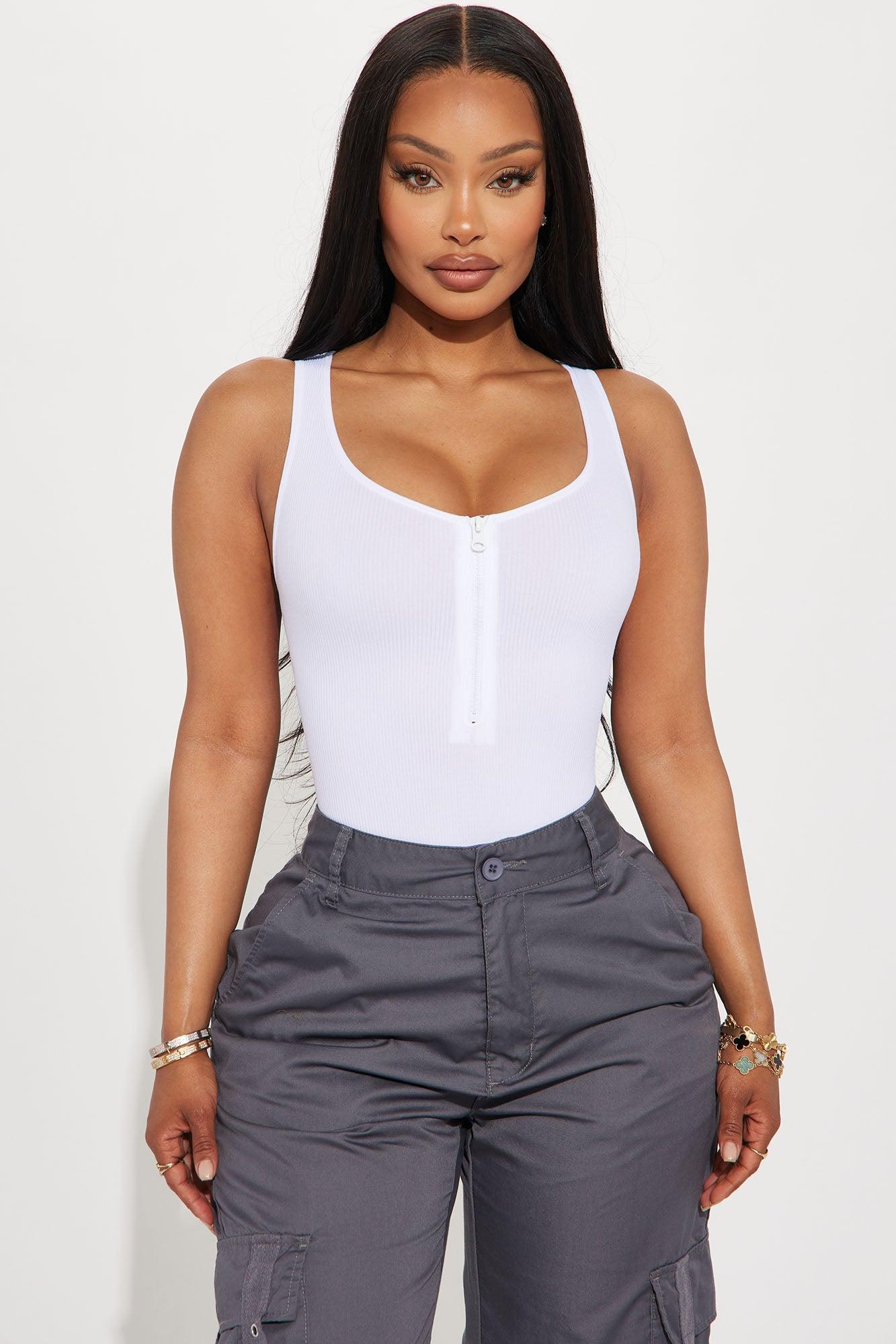 Zaida Seamless Bodysuit - White Product Image