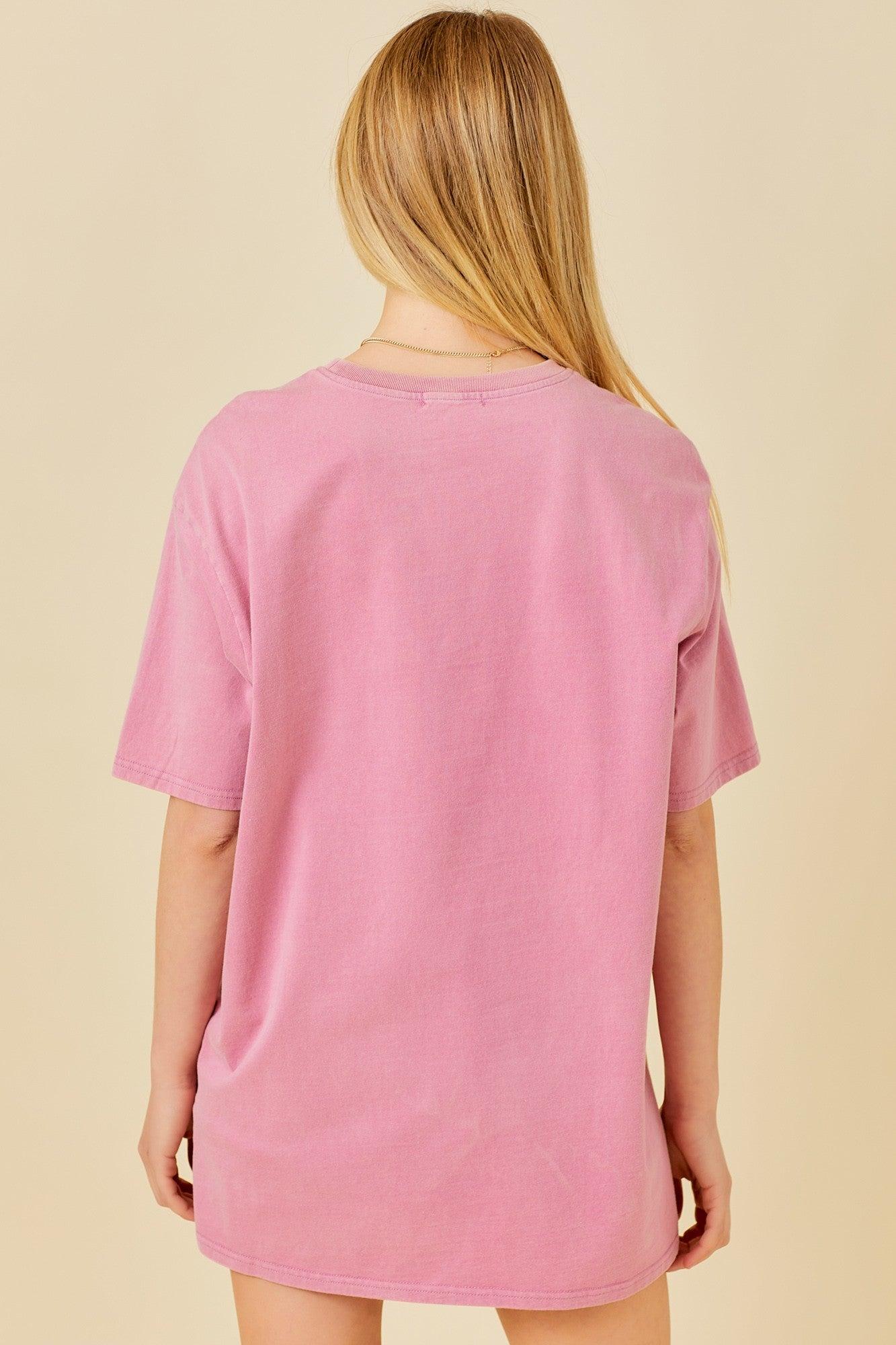 Beach Club Miami Oversized Graphic T-shirt Dress Product Image