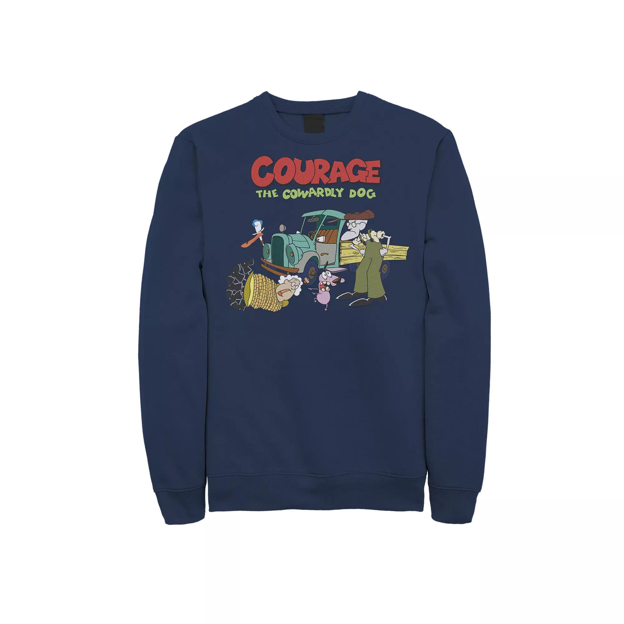 Men's Courage The Cowardly Dog Scene Logo Sweatshirt,  Product Image