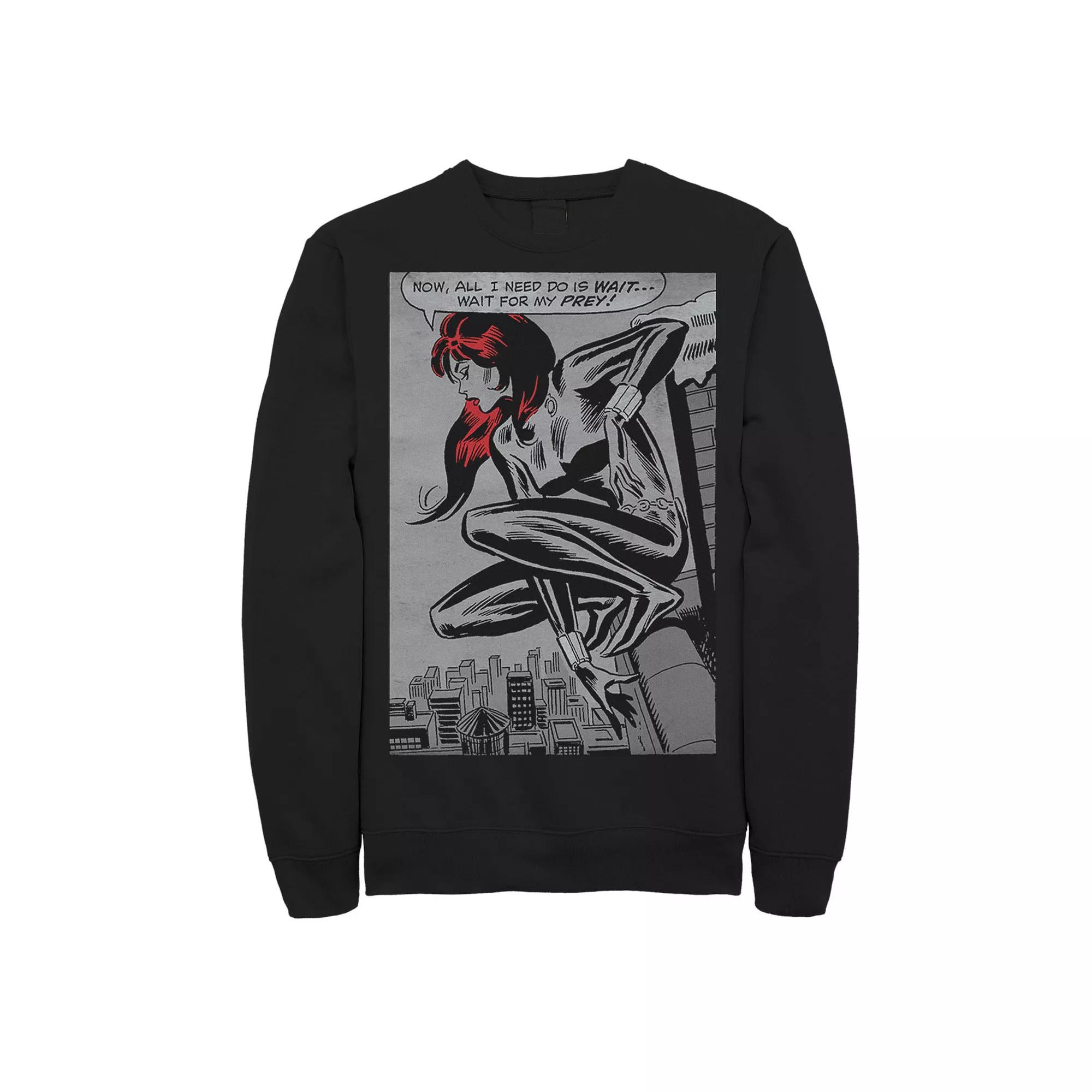 Men's Marvel Black Widow Classic Retro Panel Art Sweatshirt,  Product Image