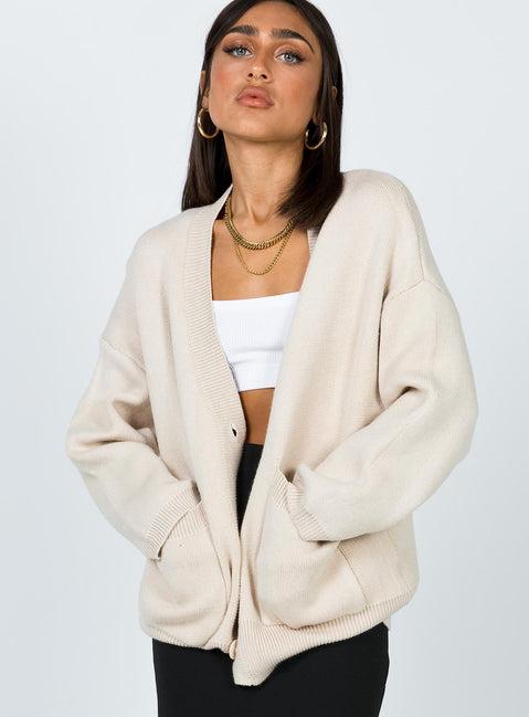 Burke Cardigan Cream Product Image