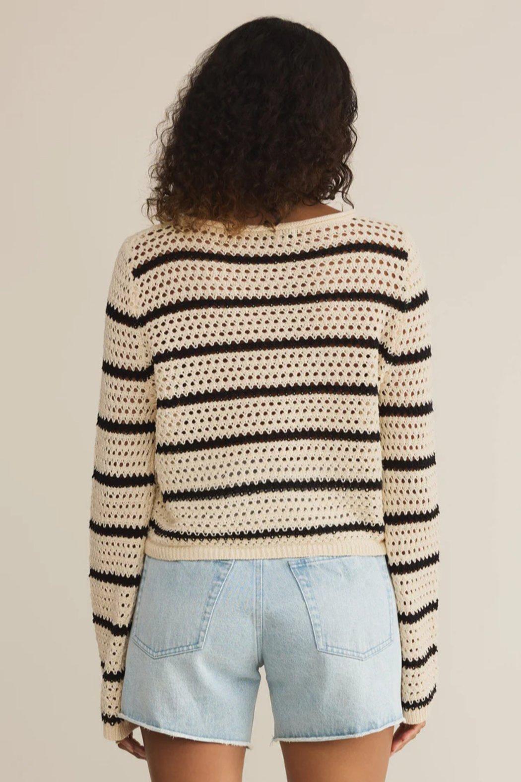 Kit Stripe Crochet Sweater Product Image