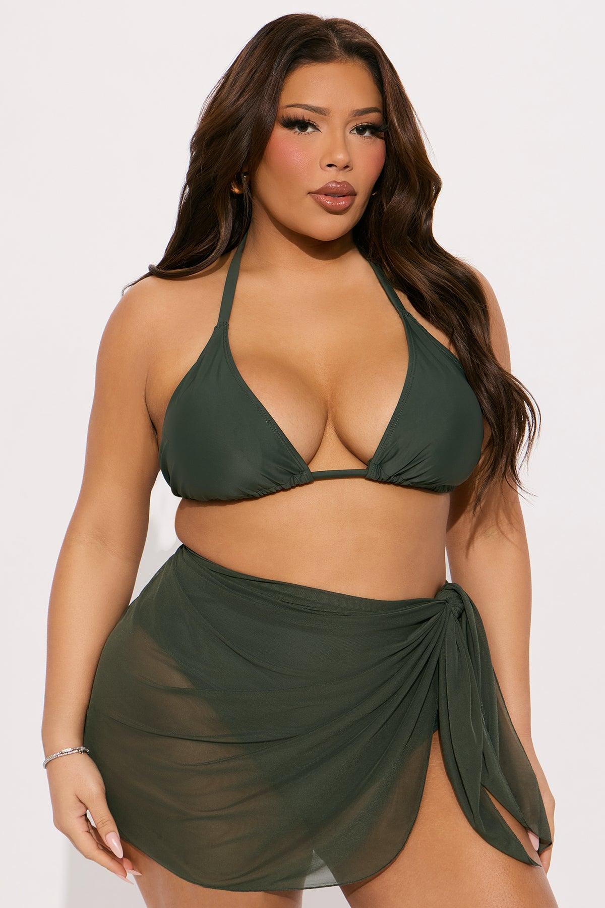 Maui Mix And Match Mesh Cover Up Skirt - Olive Product Image
