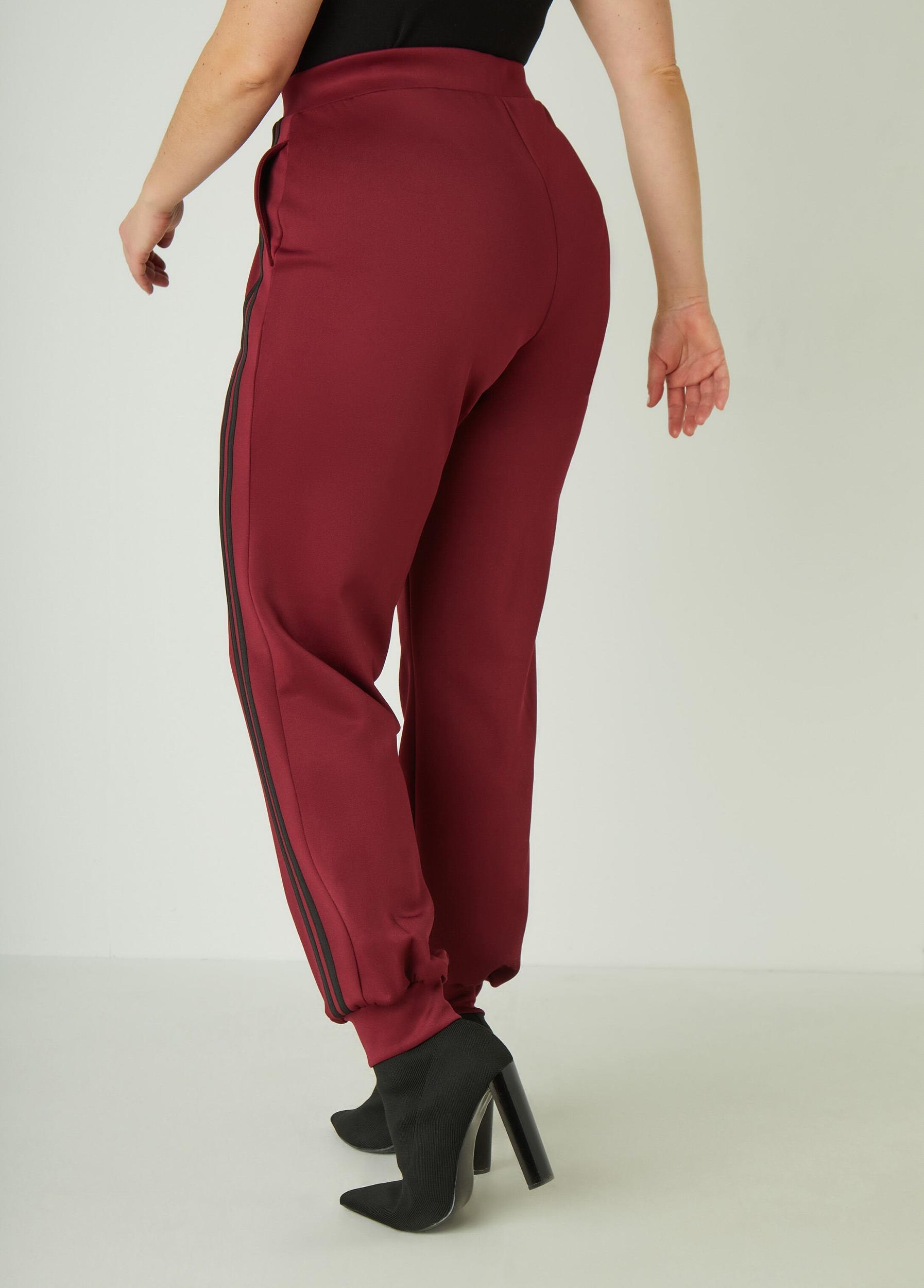 High Rise Striped Joggers Product Image