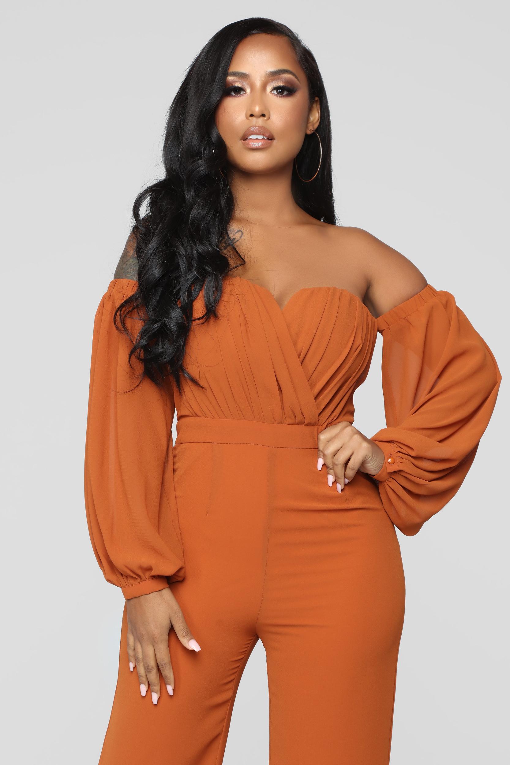 Spice It Up Jumpsuit - Brown Product Image