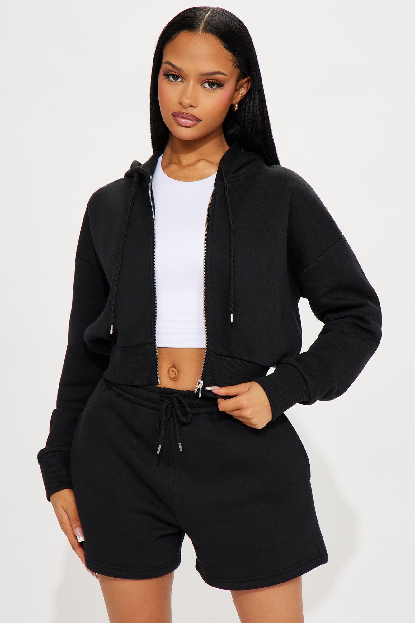 Brianna Sweatshirt Set - Black Product Image