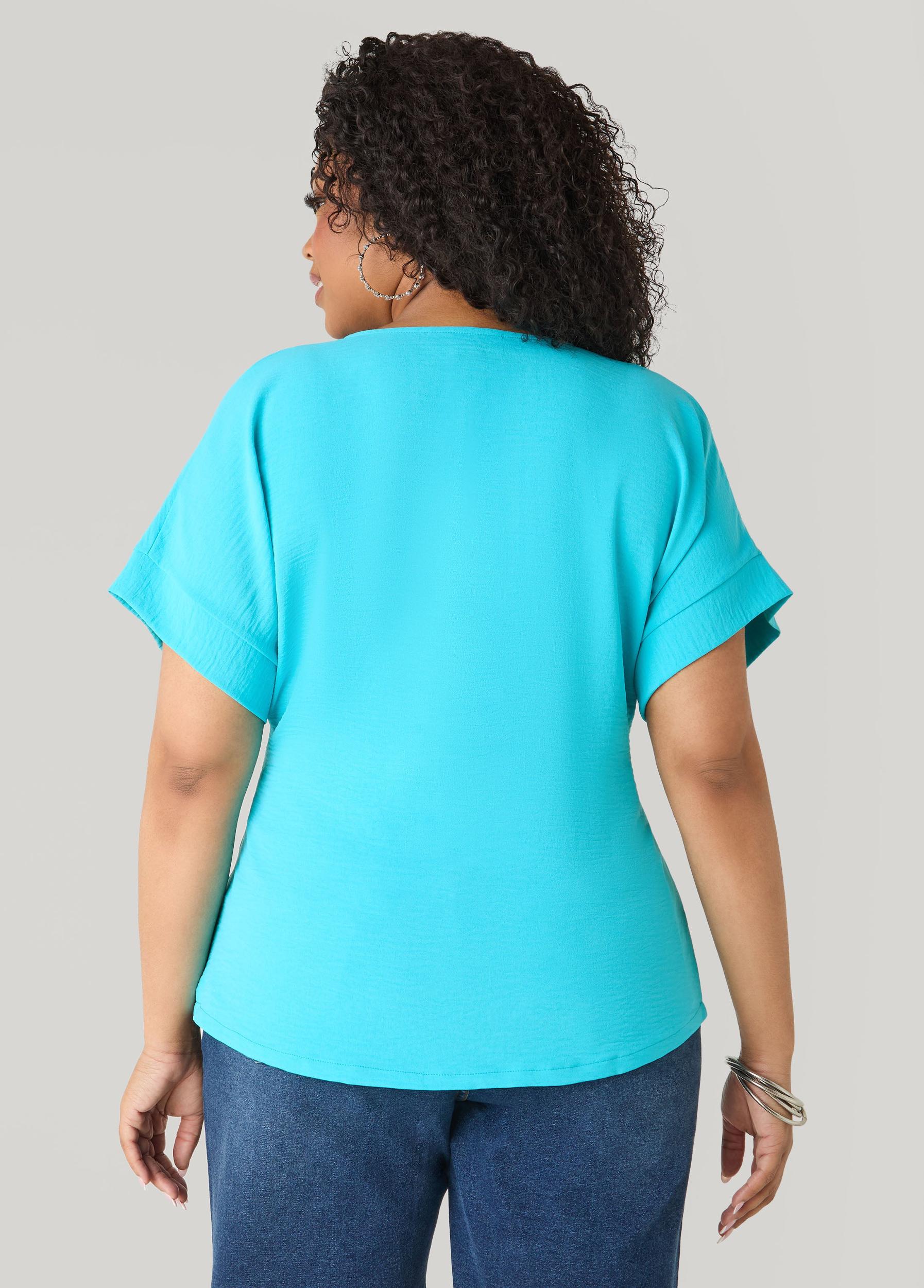 Tie Front V Neck Top Product Image