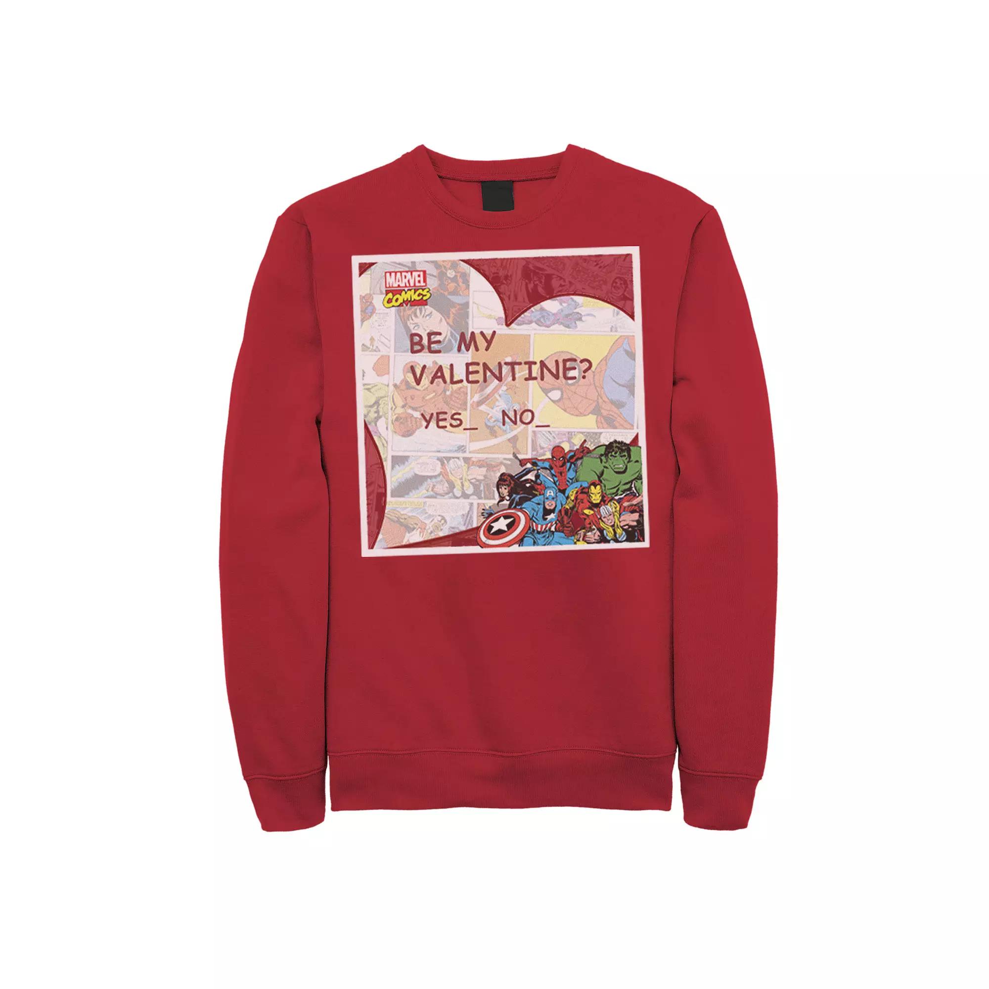 Men's Marvel Marvel Valentine Comic Sweatshirt,  Product Image