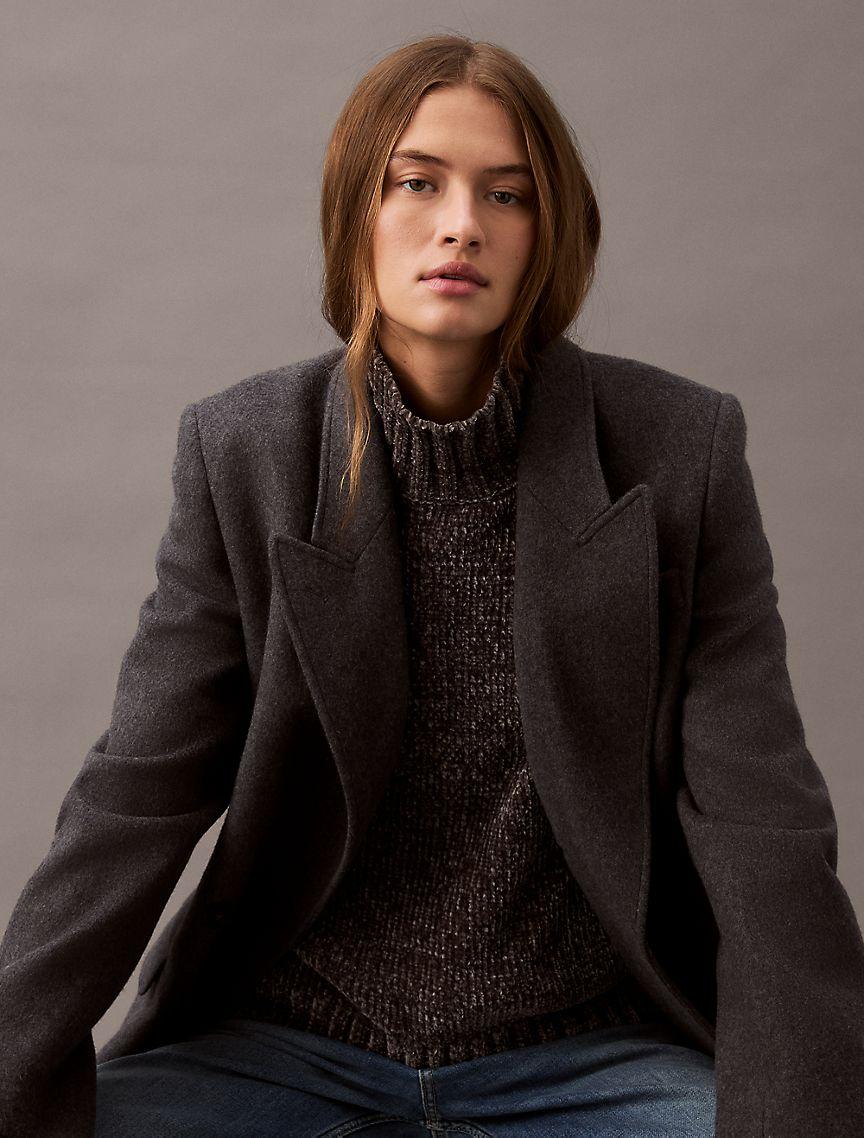 Chenille Relaxed Turtleneck Sweater Product Image